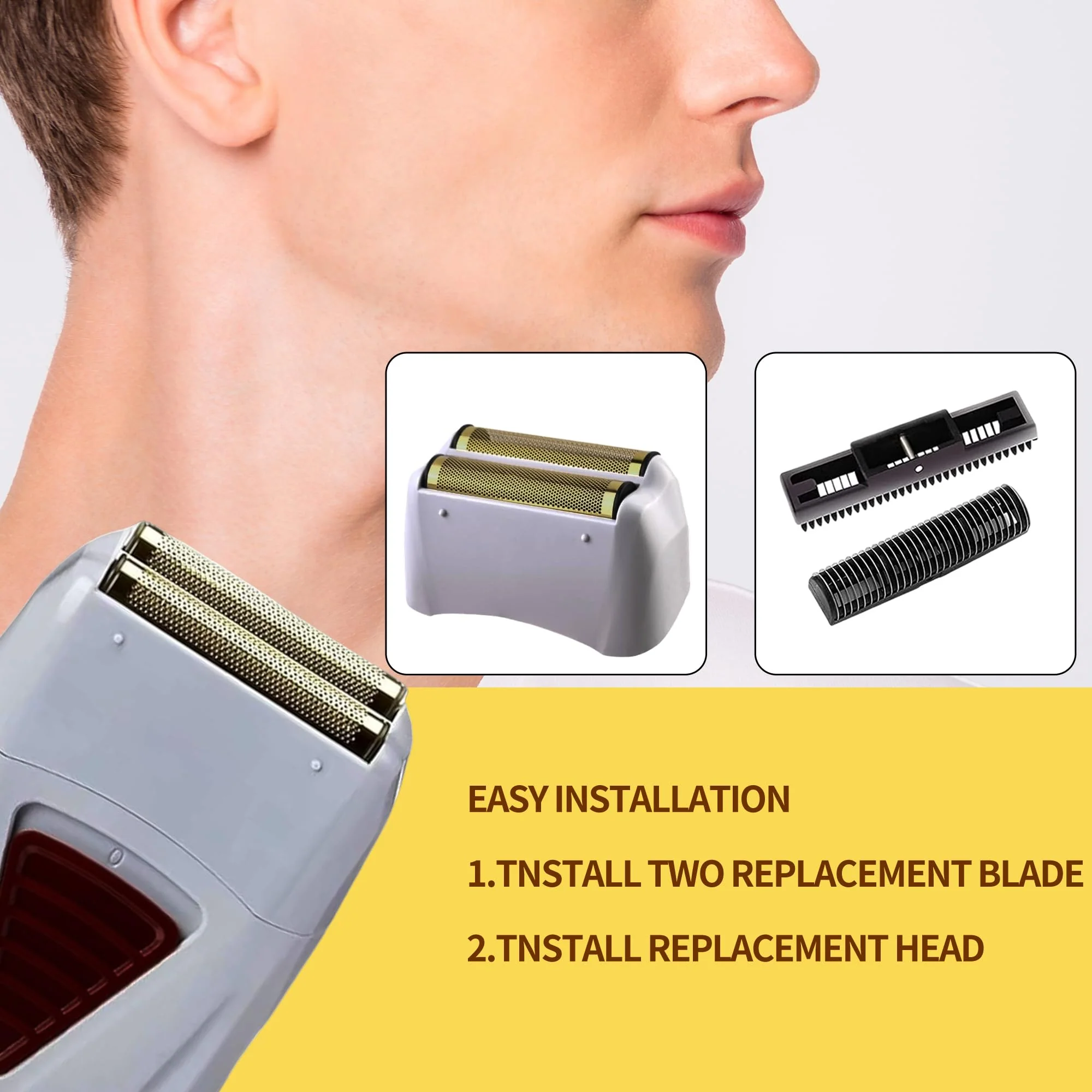 1 Pack Foil Shaver Replacement Foil Fits for Andis Foil Shaver TS1 (17150, 17235, 17220) and TS2 (17200), Gold - Image 3