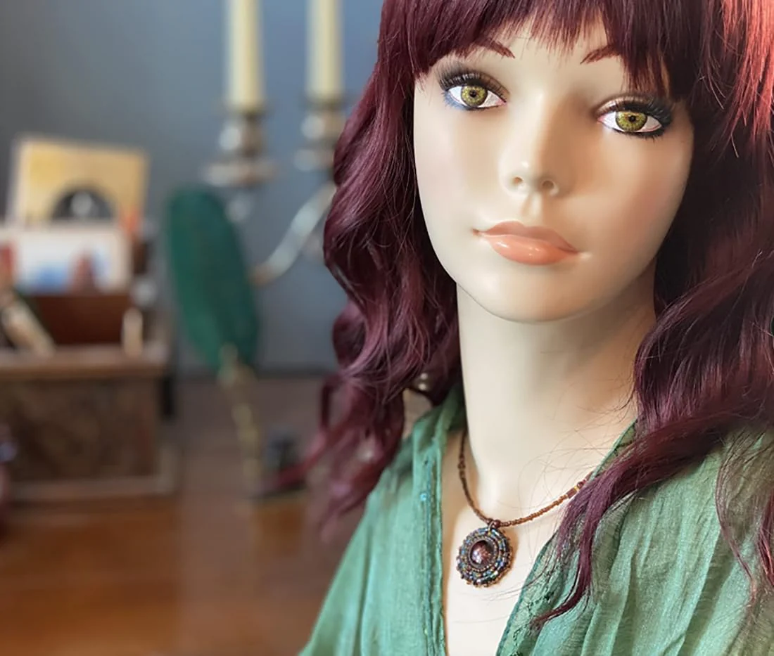 17-inch Female Mannequin Head Form with Eyelashes and Lips Display Stand for Wigs, Hats, Jewelry - Image 6