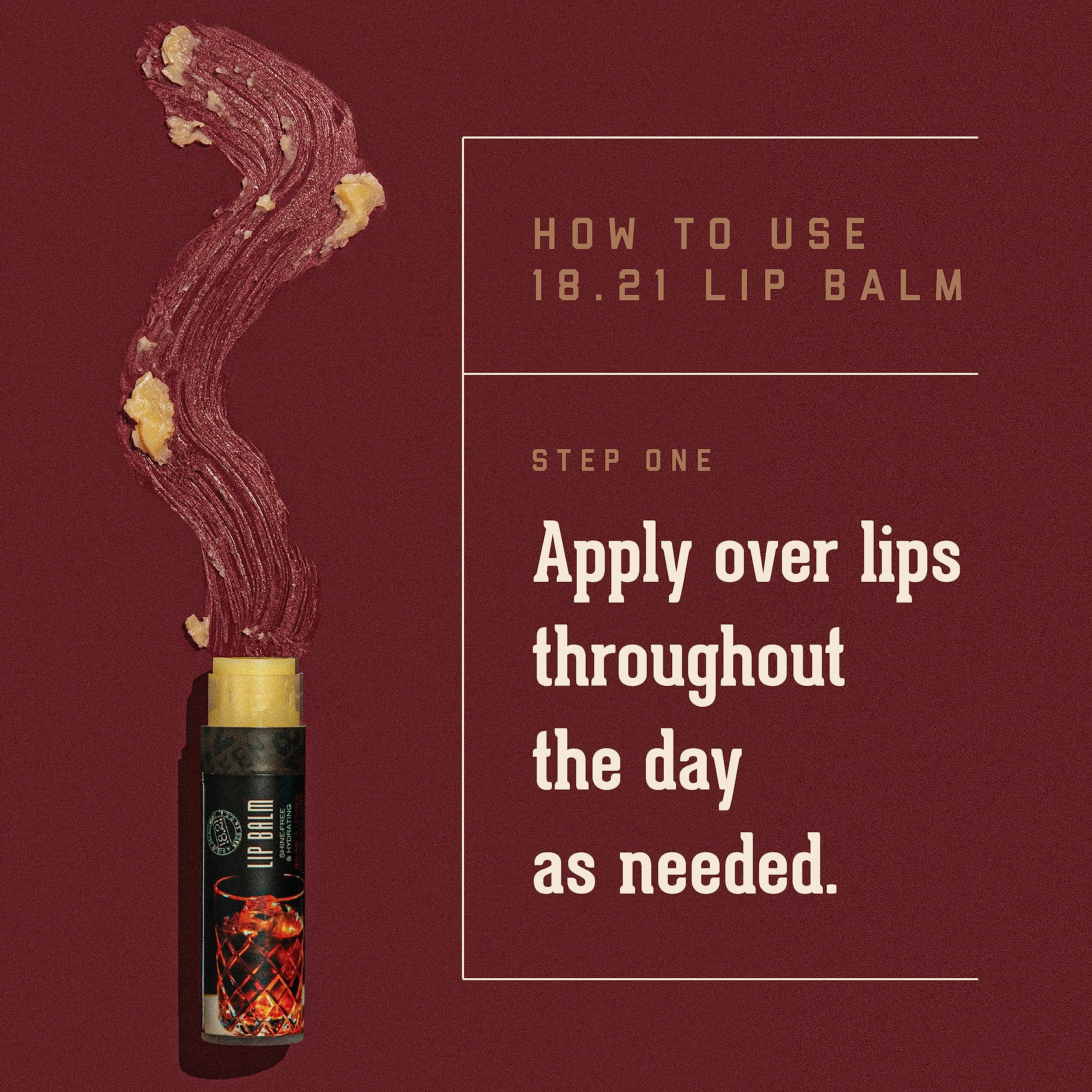 18.21 Man Made Lip Balm - Original Old Fashioned Flavor, Lip Protectant Hydrates & Moisturizes with Beeswax, Cocoa Butter & Vitamin E - Image 4