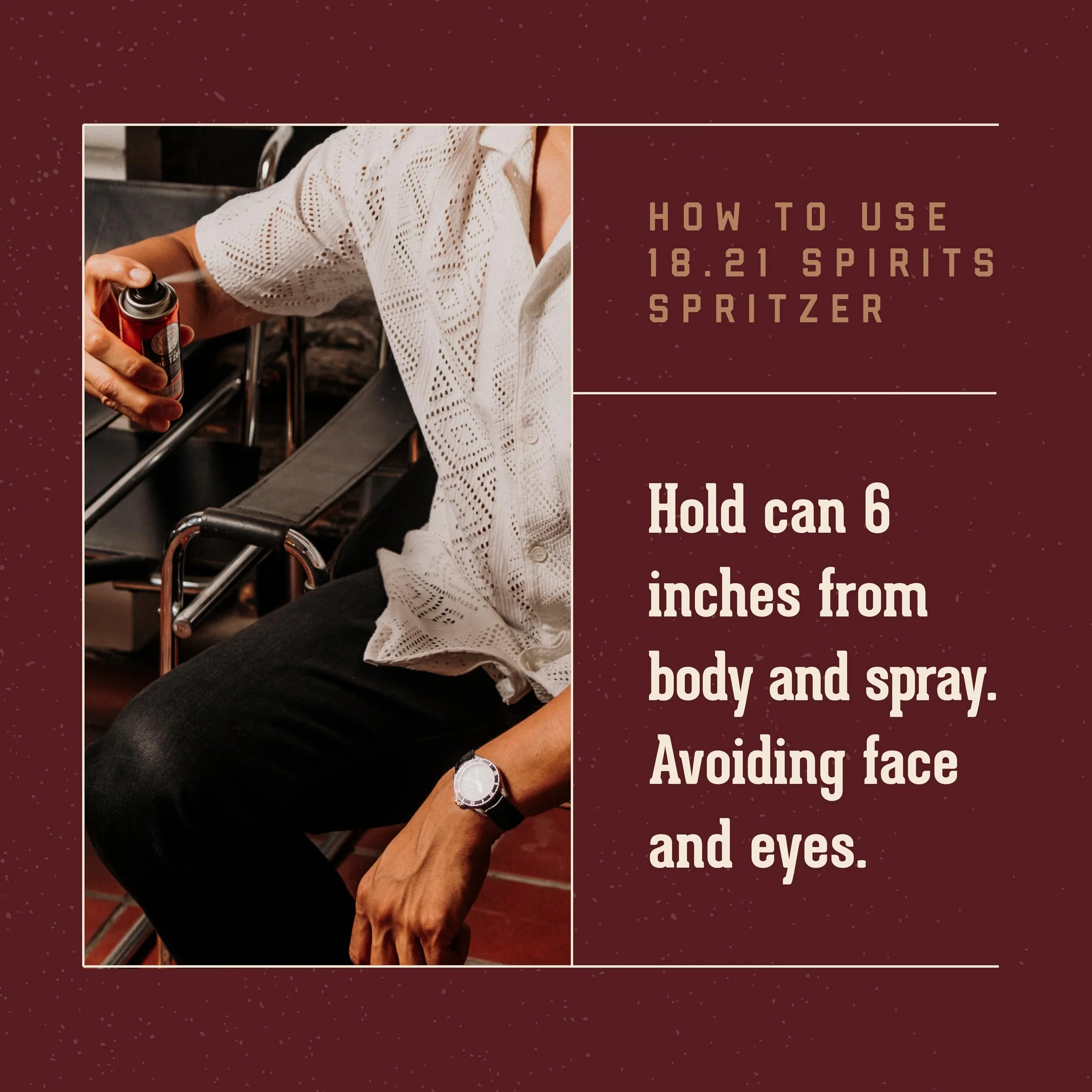 18.21 Man Made Men’s Spirits Spritzer Sweet Tobacco Fragrance, 3.4 oz. - Luxurious Long-Lasting All Over Body Spray with Masculine Aromatics - Premium Men Care Products - Gifts for Him - Image 3