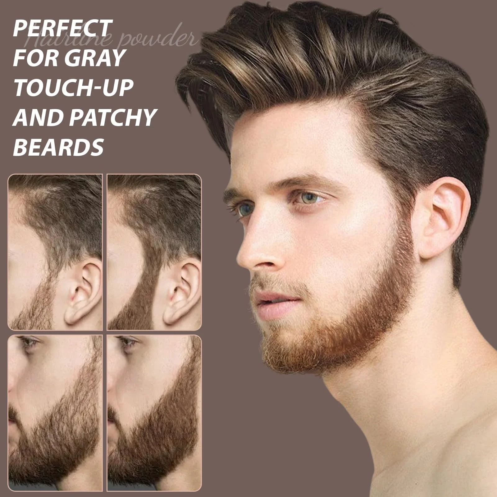 2 Pack Hairline Powder for Women and Men, Used to Root Touch Up Hair Color, Thinning and Gray Hair Coverage and Bald Spots Coverage, Medium Brown - Image 6