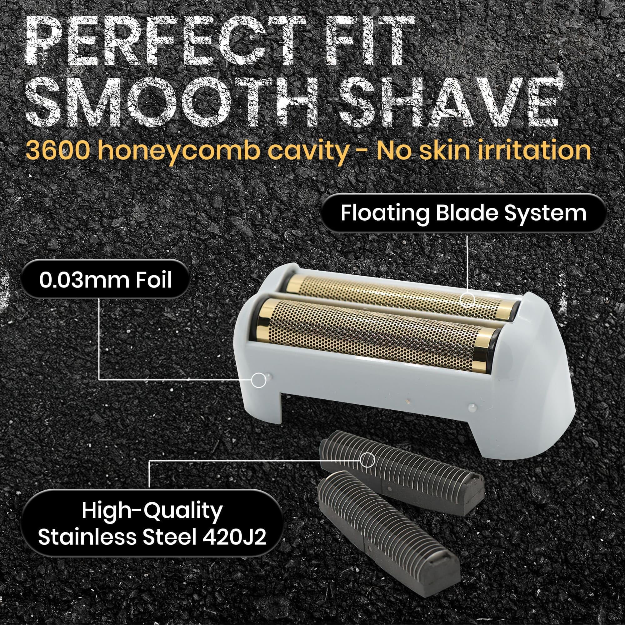 2 Pack Pro Shaver Replacement Foil and Cutters Compatible with Andis Foil TS-1 TS-2, ProFoil Lithium Foil Shaver, Replacement Blades and Foil - Image 2