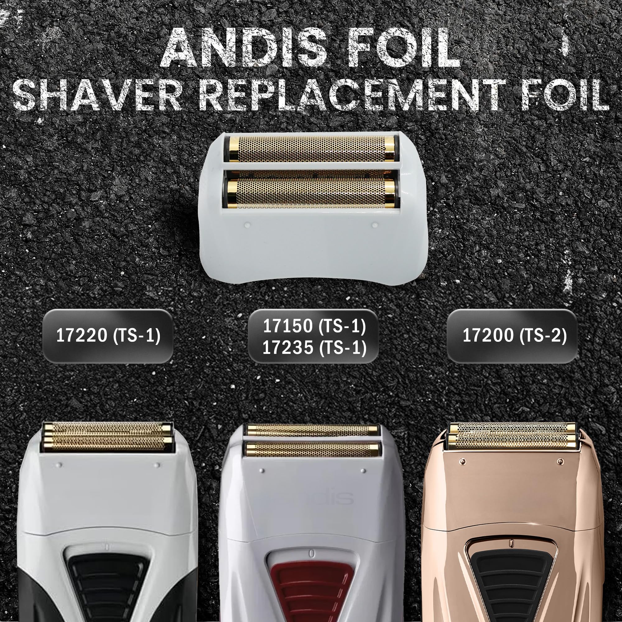 2 Pack Pro Shaver Replacement Foil and Cutters Compatible with Andis Foil TS-1 TS-2, ProFoil Lithium Foil Shaver, Replacement Blades and Foil - Image 3