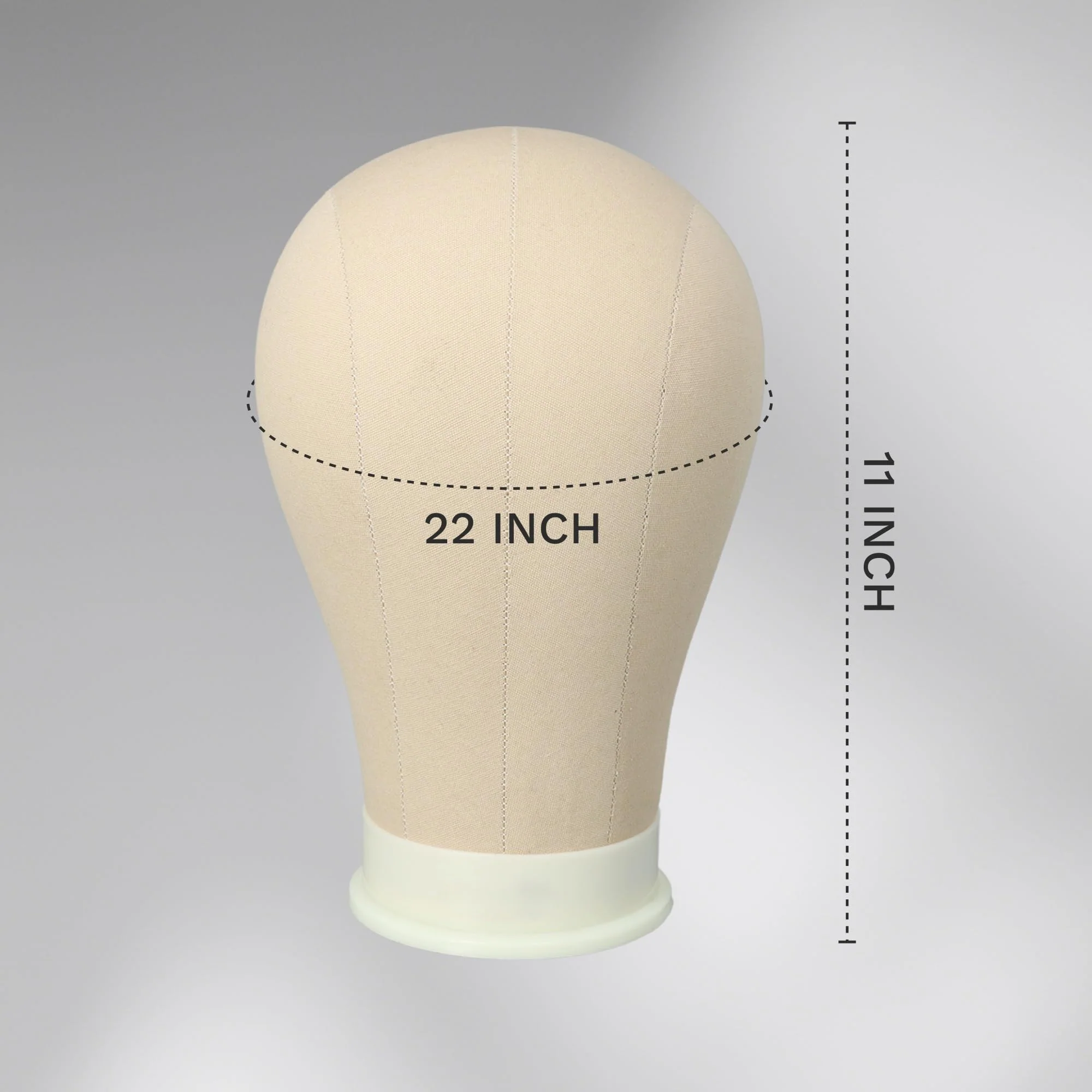 22 Inch Wig Head for Wig, Canvas Mannequin Head with Mount Hole, Manikin Head for Wig Making, Styling and Display, Head Contour More Realistic - Image 8