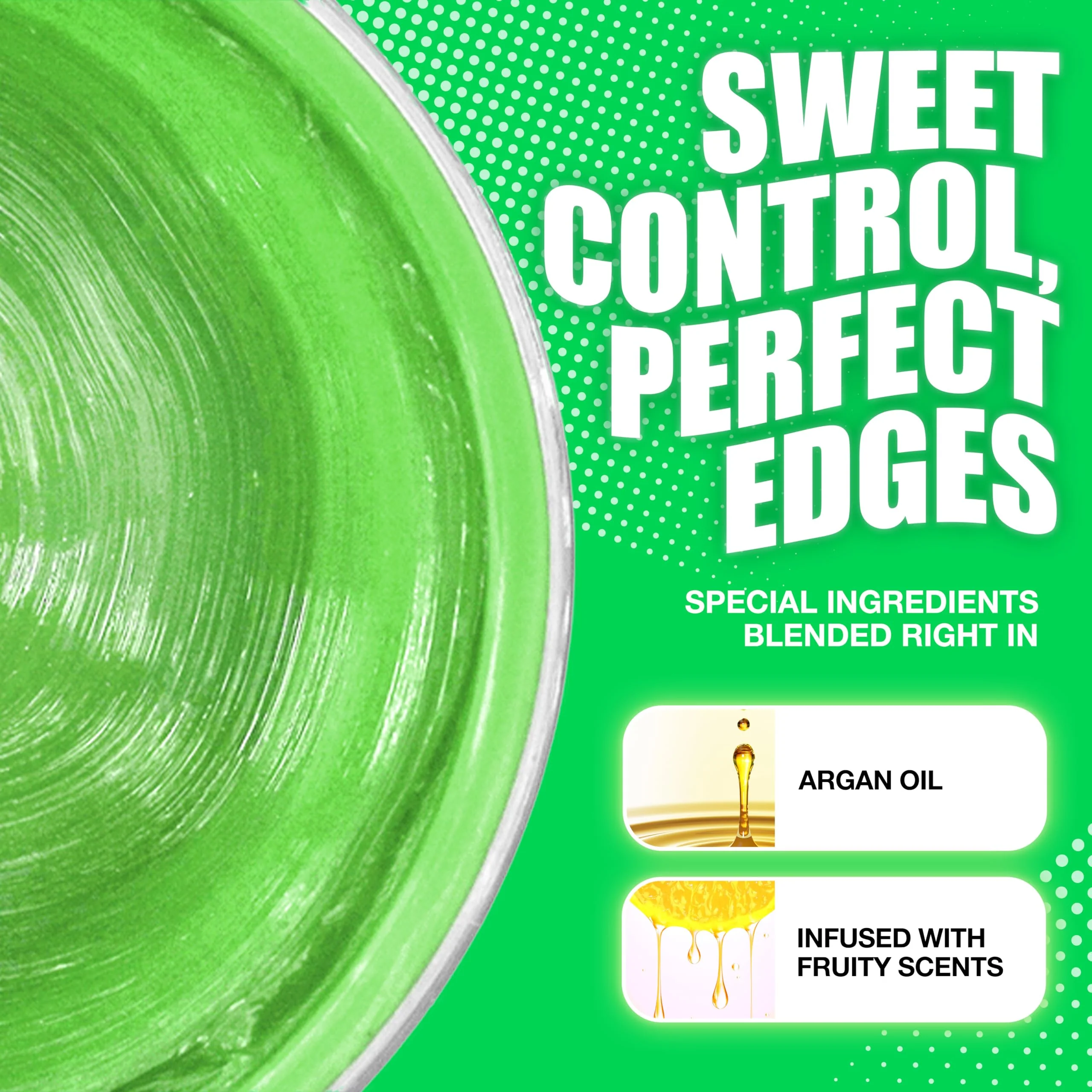 24 Hour Argan Oil Edge Tamer Refresh (0.5oz/ 15ml, Banana Custard) | Extreme Firm Hold, Smooths & Tames Frizz | No Flaking or Drying | High Shine, Long Lasting, All Hair Types, Styling Gel. - Image 6