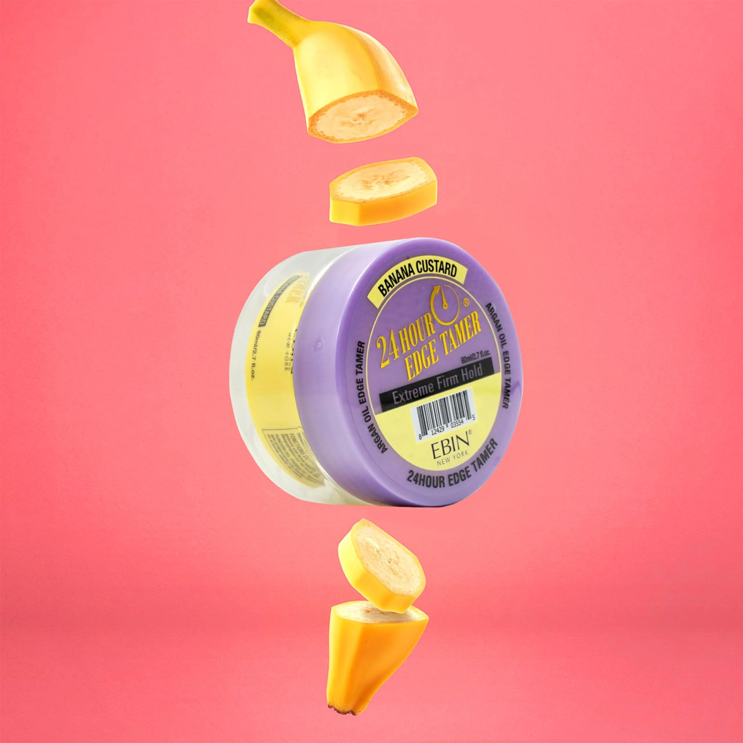 24 Hour Argan Oil Edge Tamer Refresh (0.5oz/ 15ml, Banana Custard) | Extreme Firm Hold, Smooths & Tames Frizz | No Flaking or Drying | High Shine, Long Lasting, All Hair Types, Styling Gel. - Image 8
