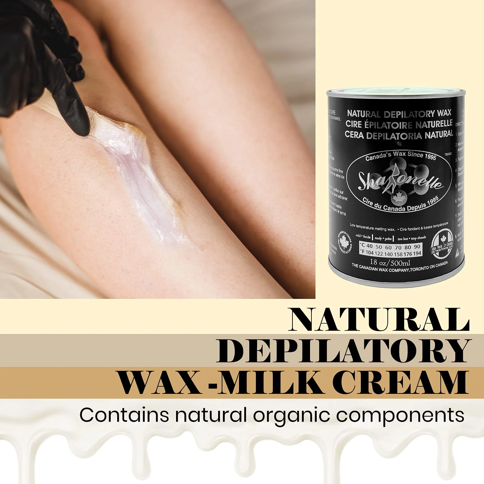 24PC Natural Soft Wax All Purpose Canned Wax for Sensitive Skin Canada-Made Melting Wax by Sharonelle - Image 3