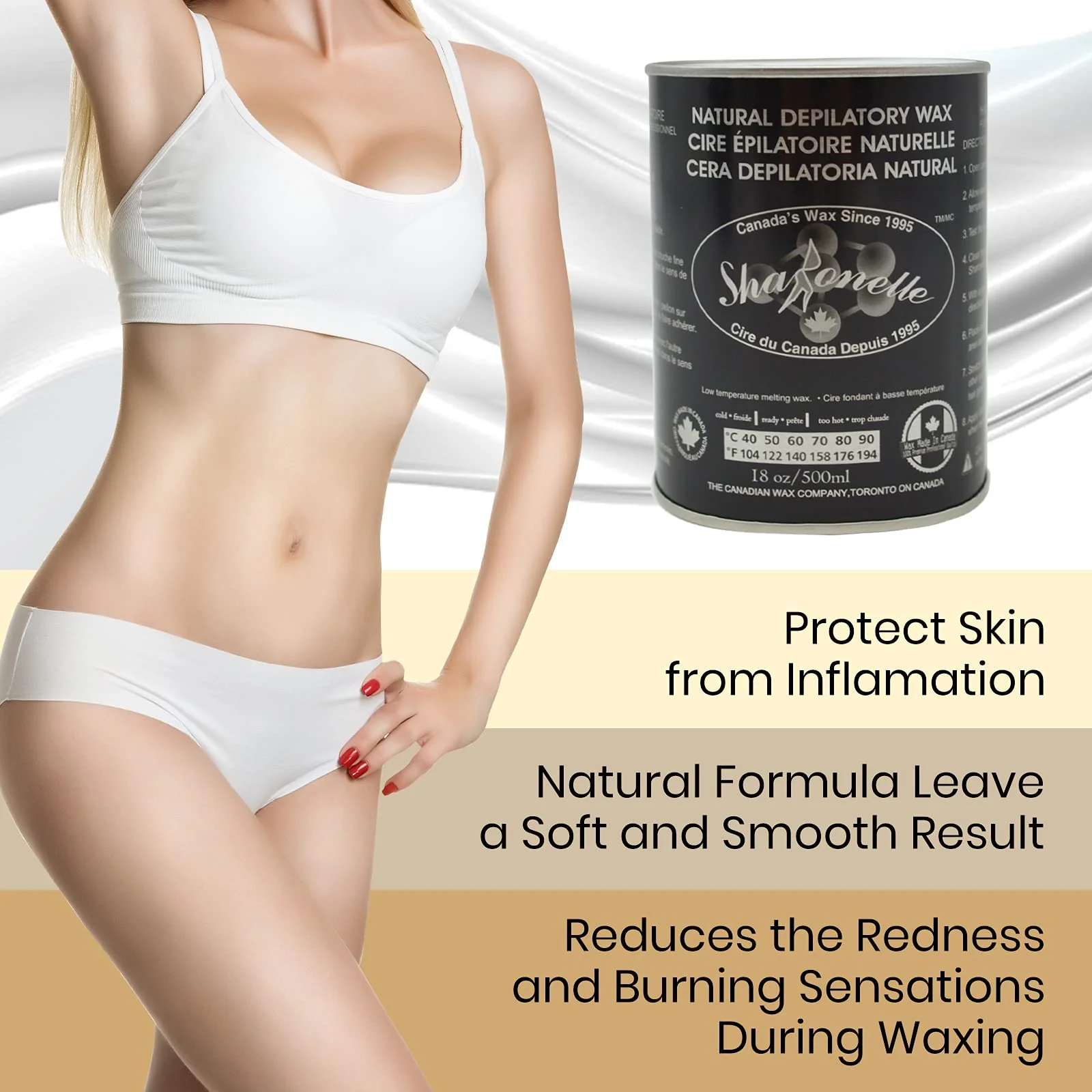 24PC Natural Soft Wax All Purpose Canned Wax for Sensitive Skin Canada-Made Melting Wax by Sharonelle - Image 5