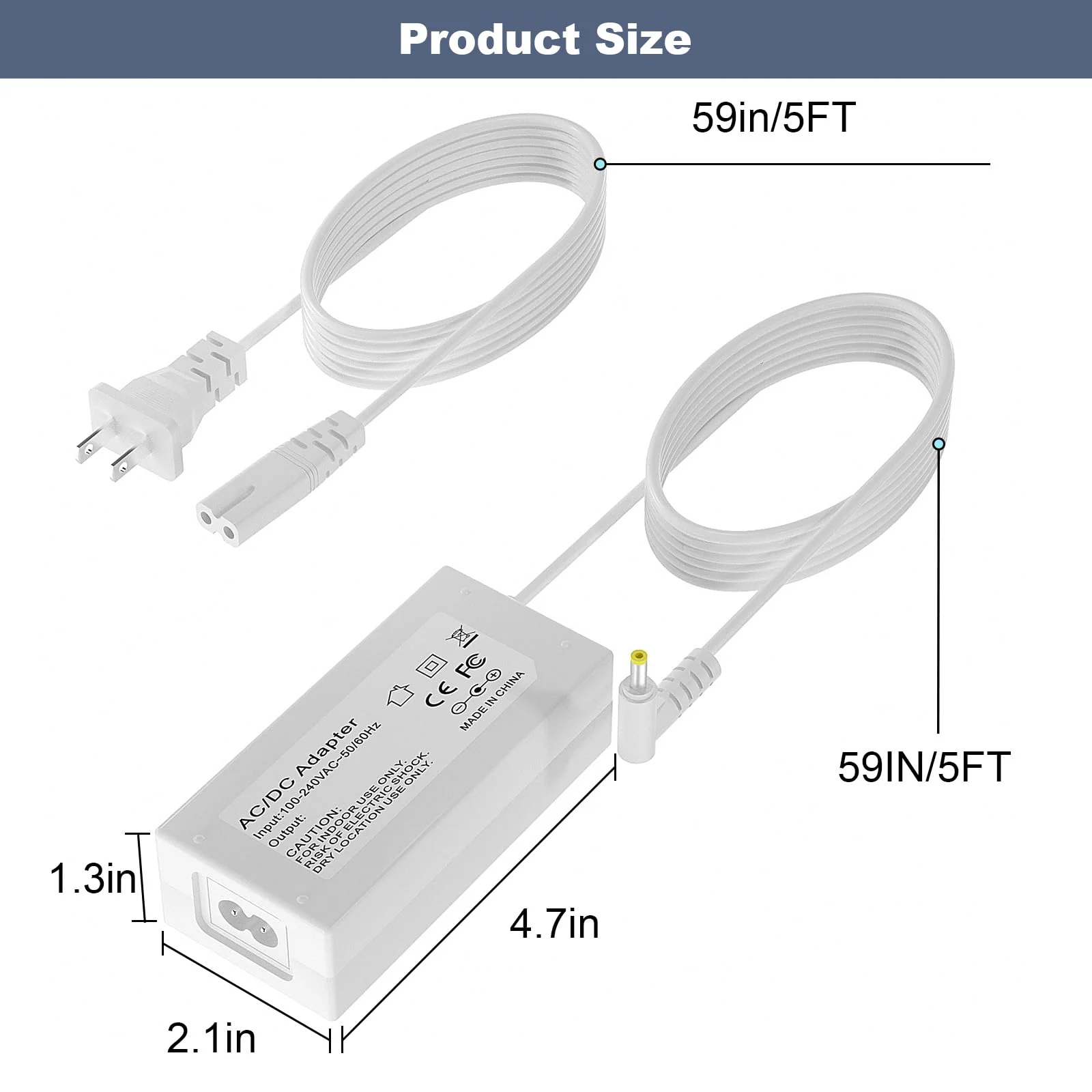 28V Power Cord for OPI LED Light Professional Gel Curing Nail Dryer Lamp Compatible with OPI LED LAMP 2017 GL902 Dual Cure Nail Light Power Adapter Charger - Image 7