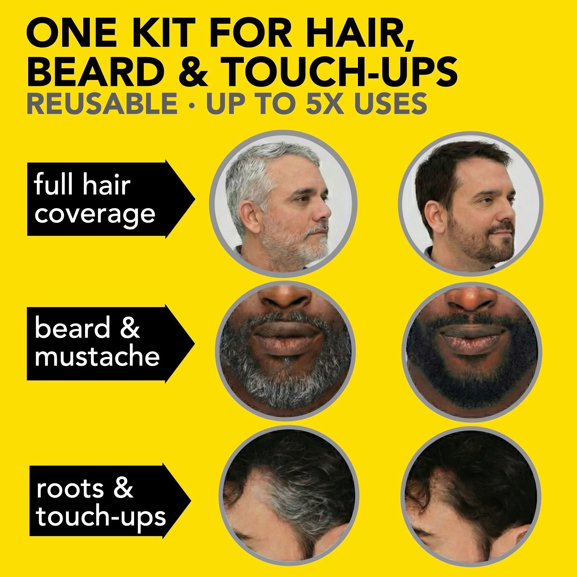 2X Reusable Hair & Beard Dye for Men – Auburn 7.04 | Up to 10 Uses, 7 Minutes | Natural Gray Coverage, No-Drip Cream with SkinArmour® – Cleverman - Image 2