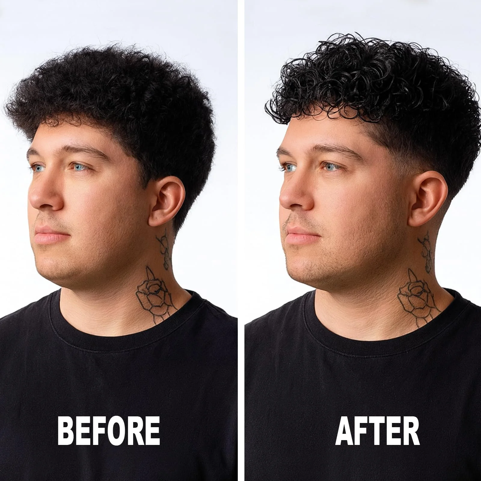 3-in-1 Curl Cream for Men - Defines Curls, Tames Frizz, Adds Smoothness and Texture for Curly and Wavy Hair, Hair Styling Cream with Desert Derived Extracts, Sulfate - Free 3.38 oz - Image 2
