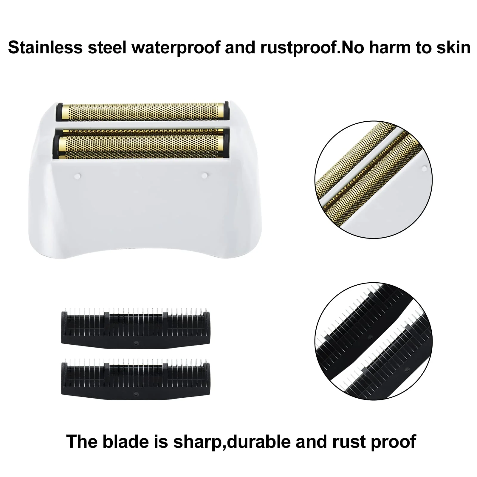 3 Pack Shaver Replacement Foil and Cutters compatible with"andis #17150 shaver foil replacement" Golden - Image 2