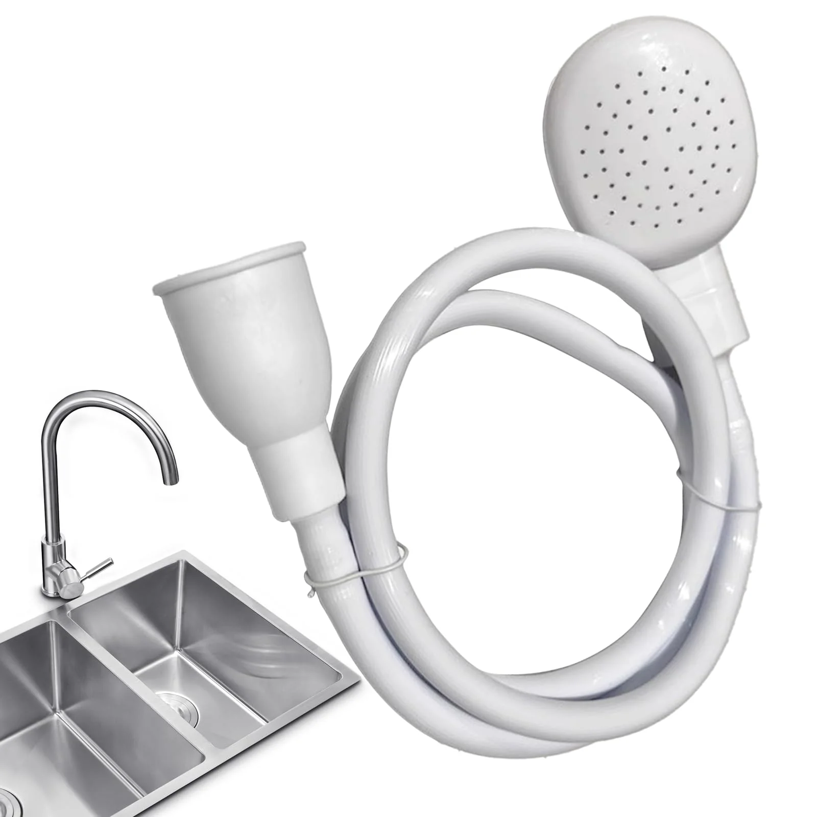 6.56FT/2M Sink Spray Hose,Sink Sprayer Hose Attachment for Portable Hand HeldHead Shower Sprayer,Shampoo Sprayer Hose for Bathing Baby,Pets,Washing Hair,Rinsing Vegetables