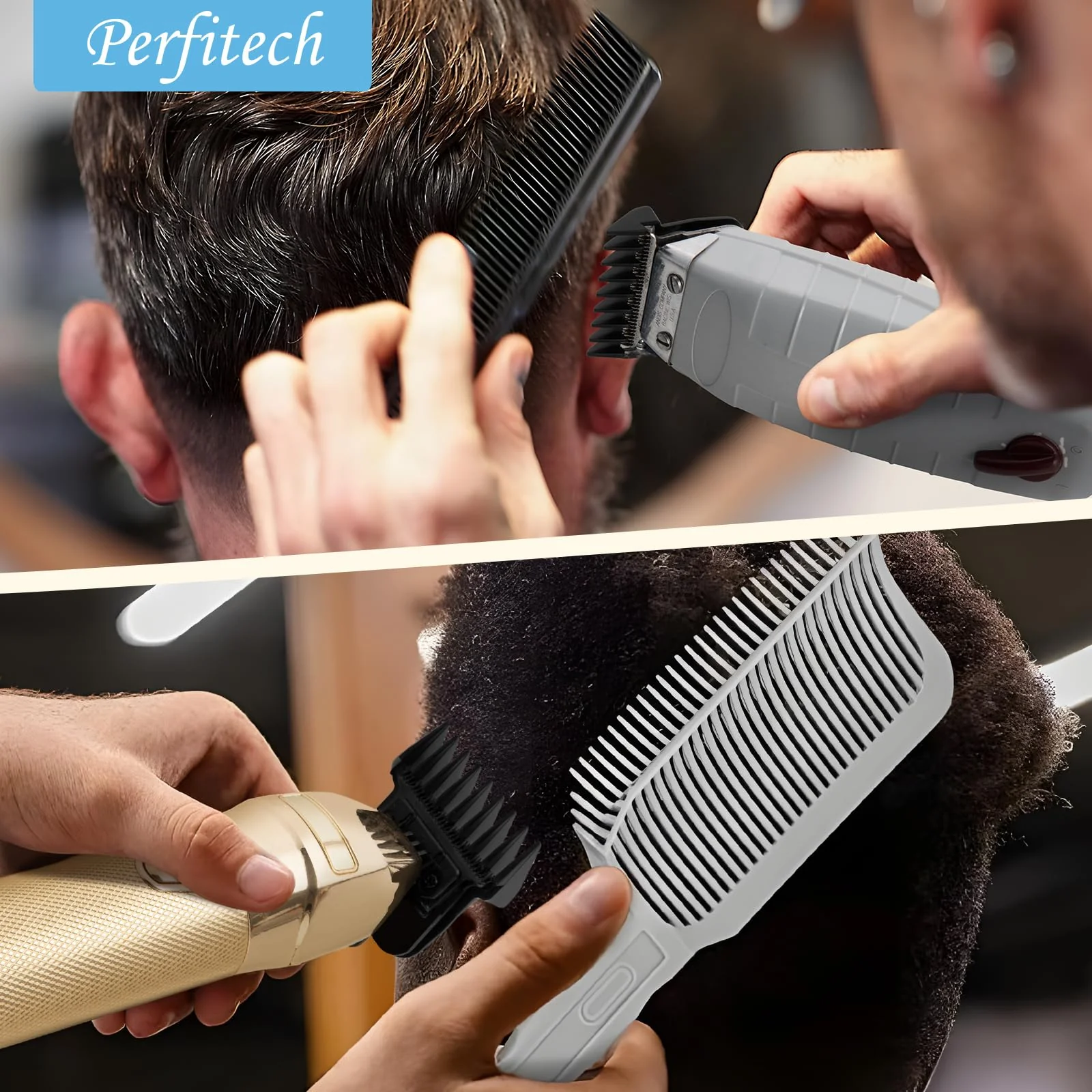 6Pcs Hair Clipper Guards Compatible with Baybliss FX787 and Andis T Outliner G, GO, GTO, ORL, LS2, LS3, PLS, PMT-1, RT-1, SLII, Trimmer Guards Replacement - 1/16" to 3/8", Black Color - Image 7