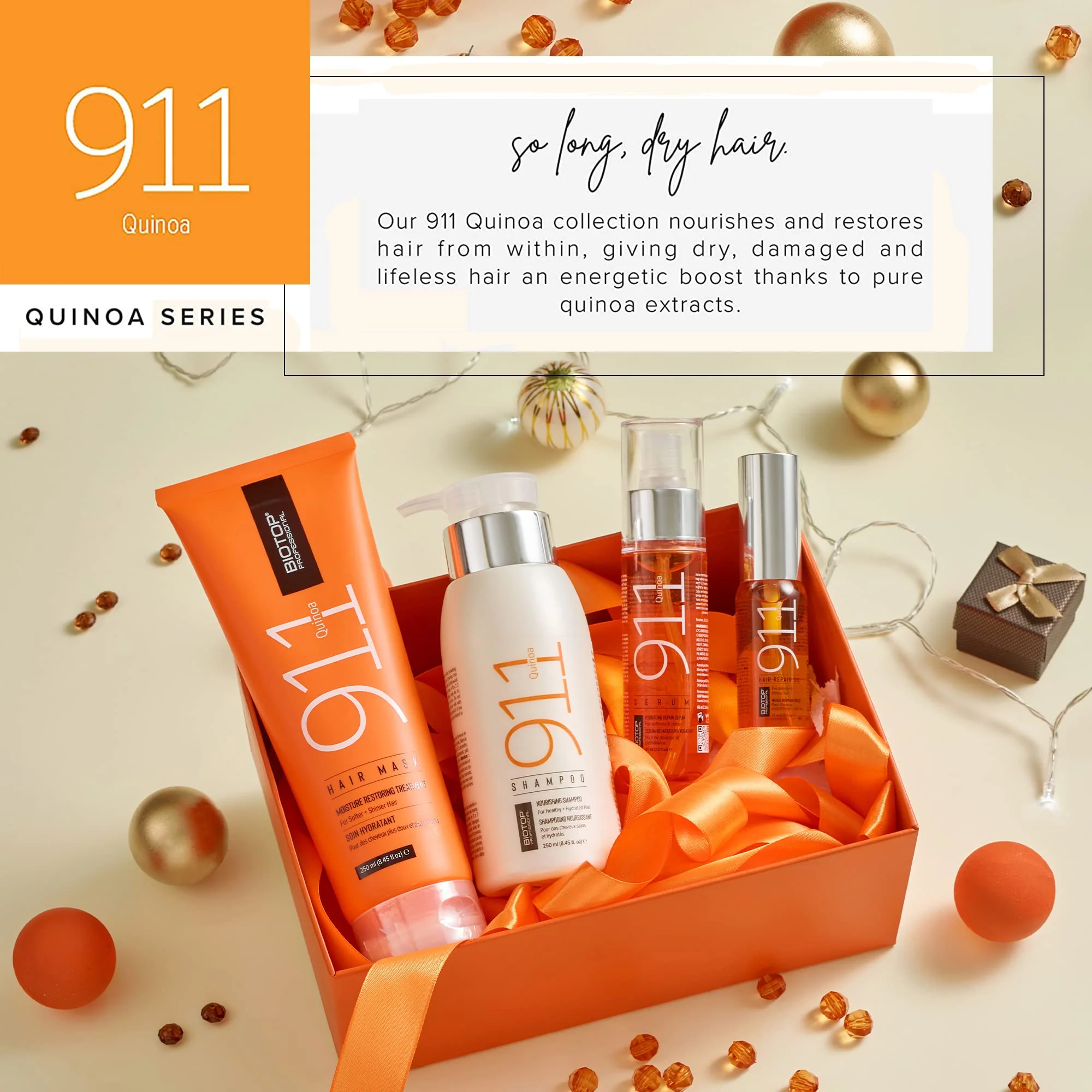 911 Quinoa Hair Repair Oil 1.01 fl oz – Biotop Professional