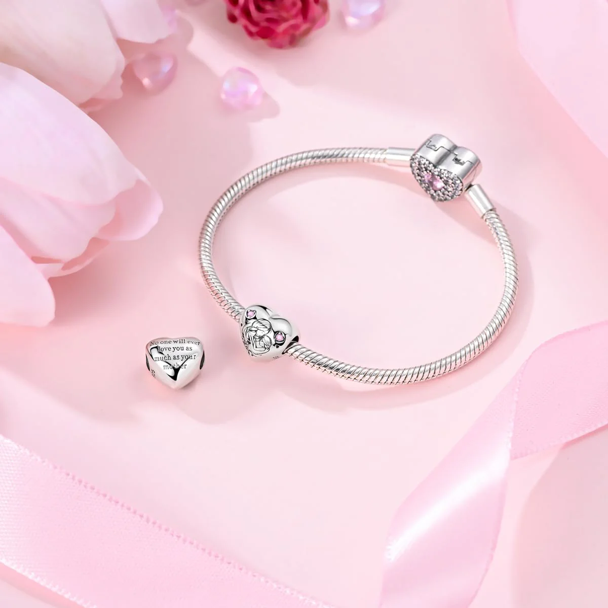 925 Sterling Silver Charms for Bracelets,Happy Family Dangle Pendants Charms Bead fit Pandora Charms Bracelets or Necklaces Jewelry Gift for Womens - Image 2
