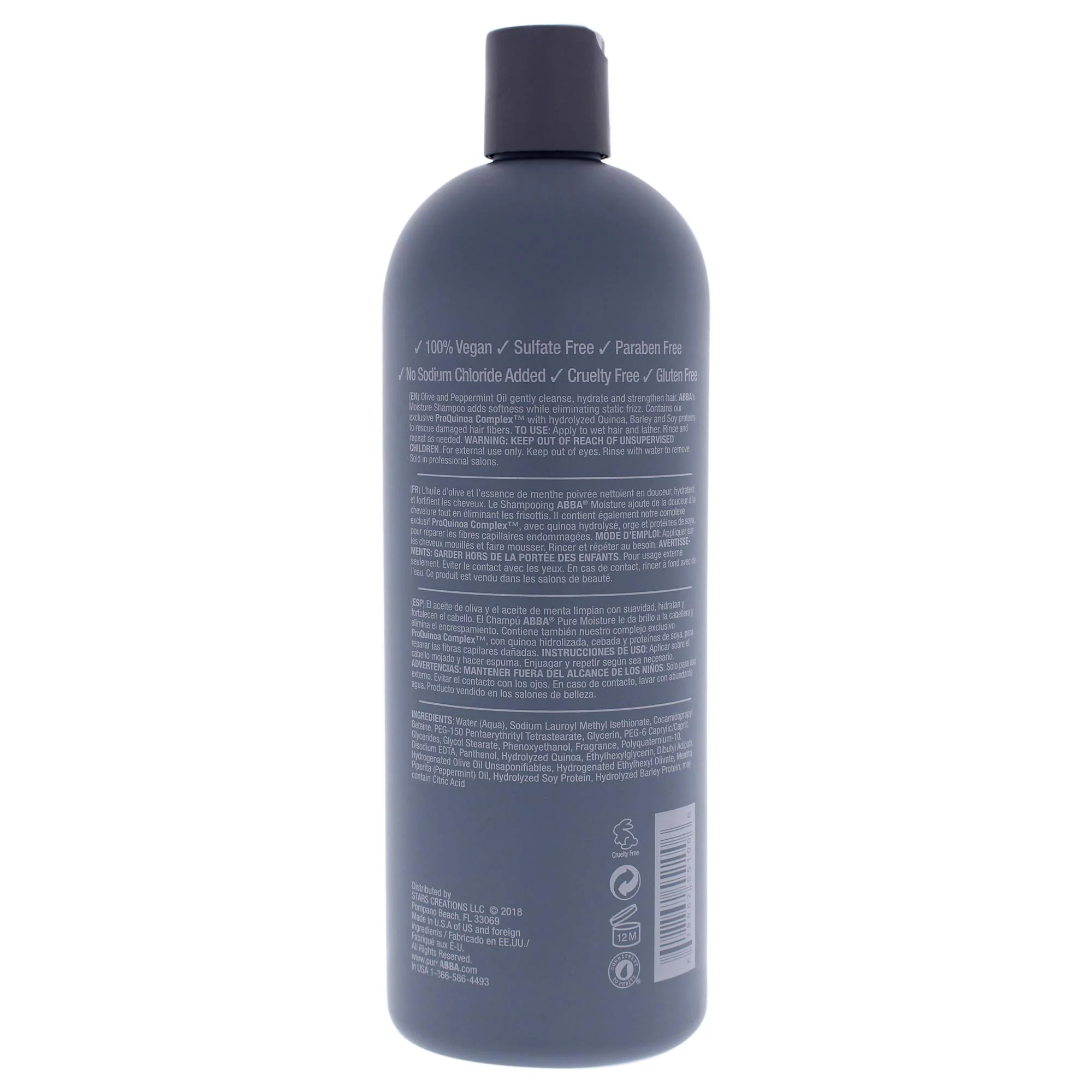 ABBA Moisture Shampoo, Olive & Peppermint Oil, 32 Fl Oz (Pack of 1) - Image 3