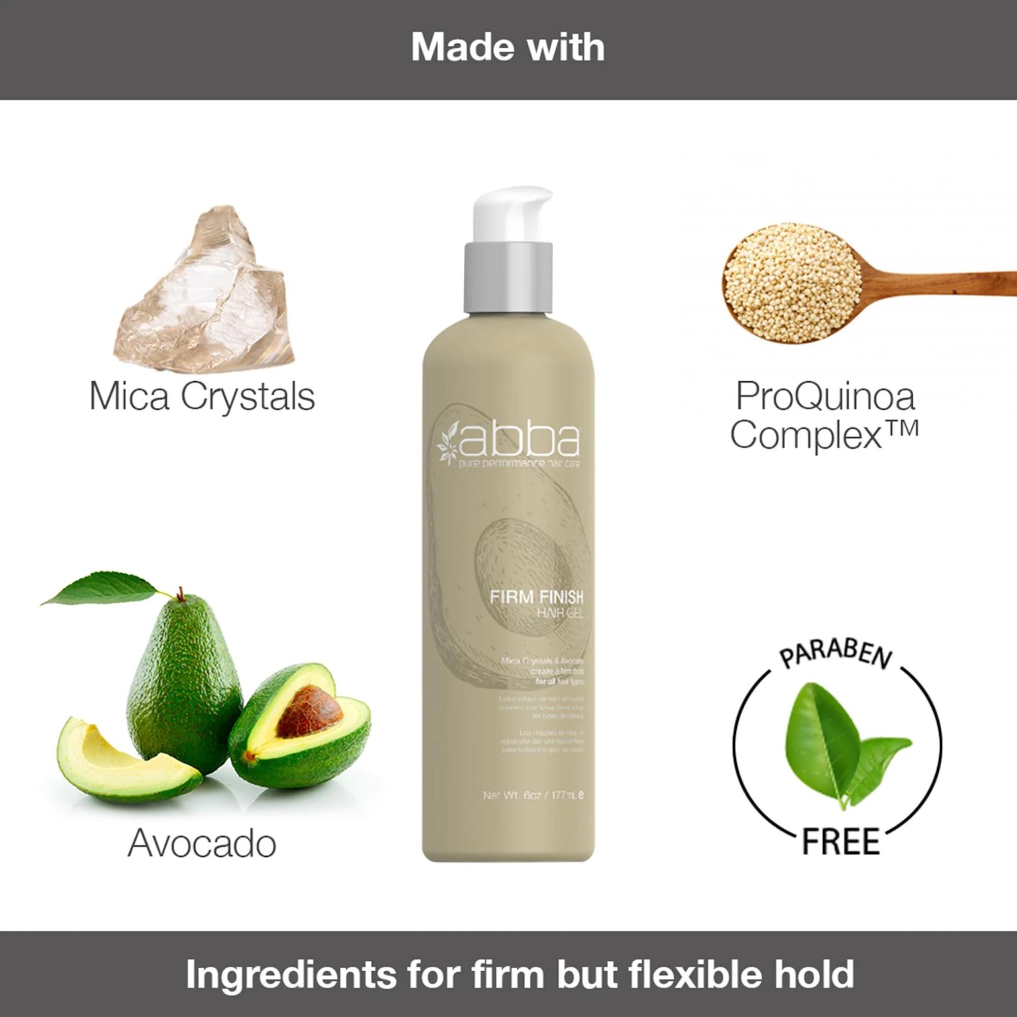 ABBA - Pure Style Gel Medium Hold – Mica Crystals & Avocado, 6 fl oz - Image 3