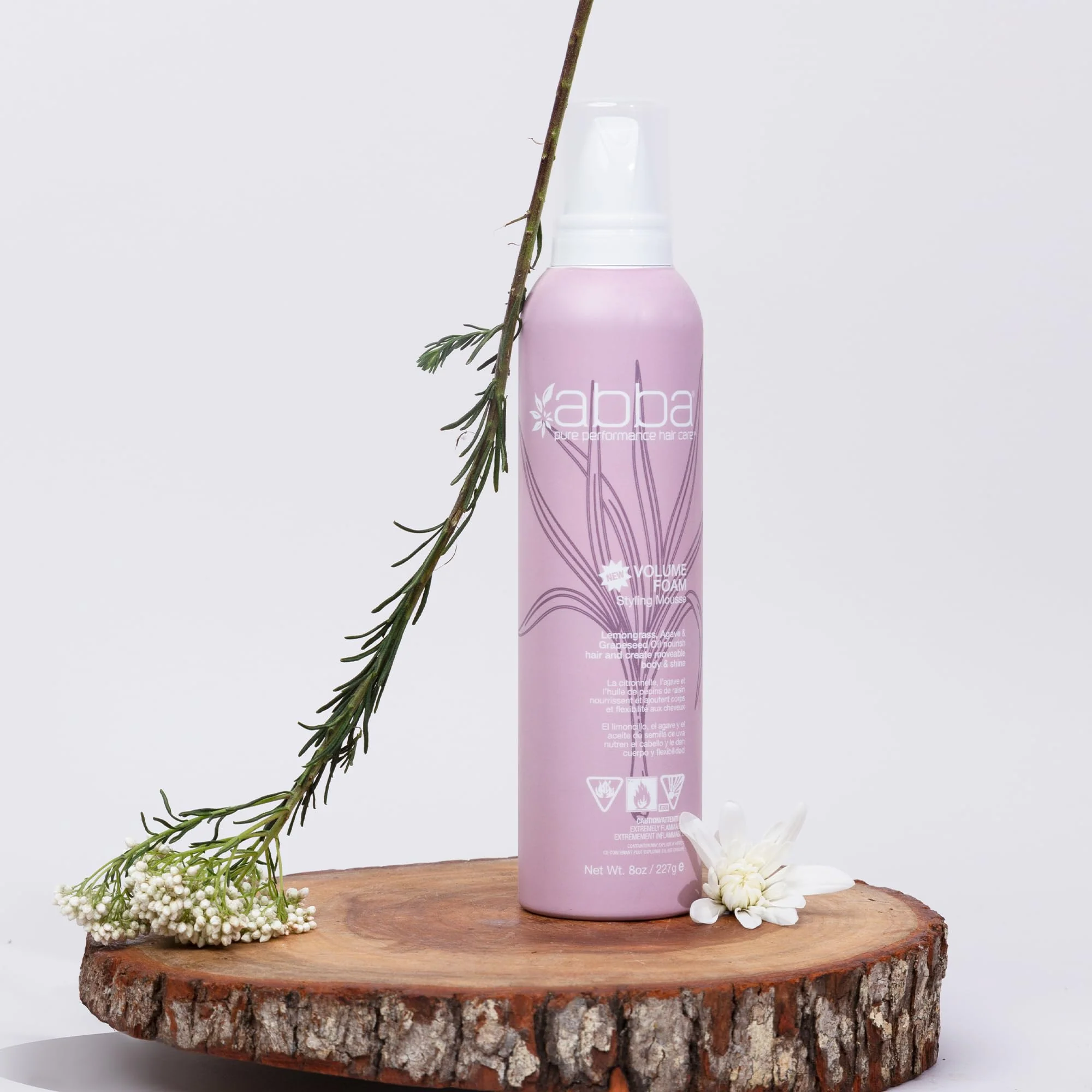 ABBA - Pure Volume Foam Styling Mousse - Grapefruit & Lemongrass, 8 fl oz - Image 6