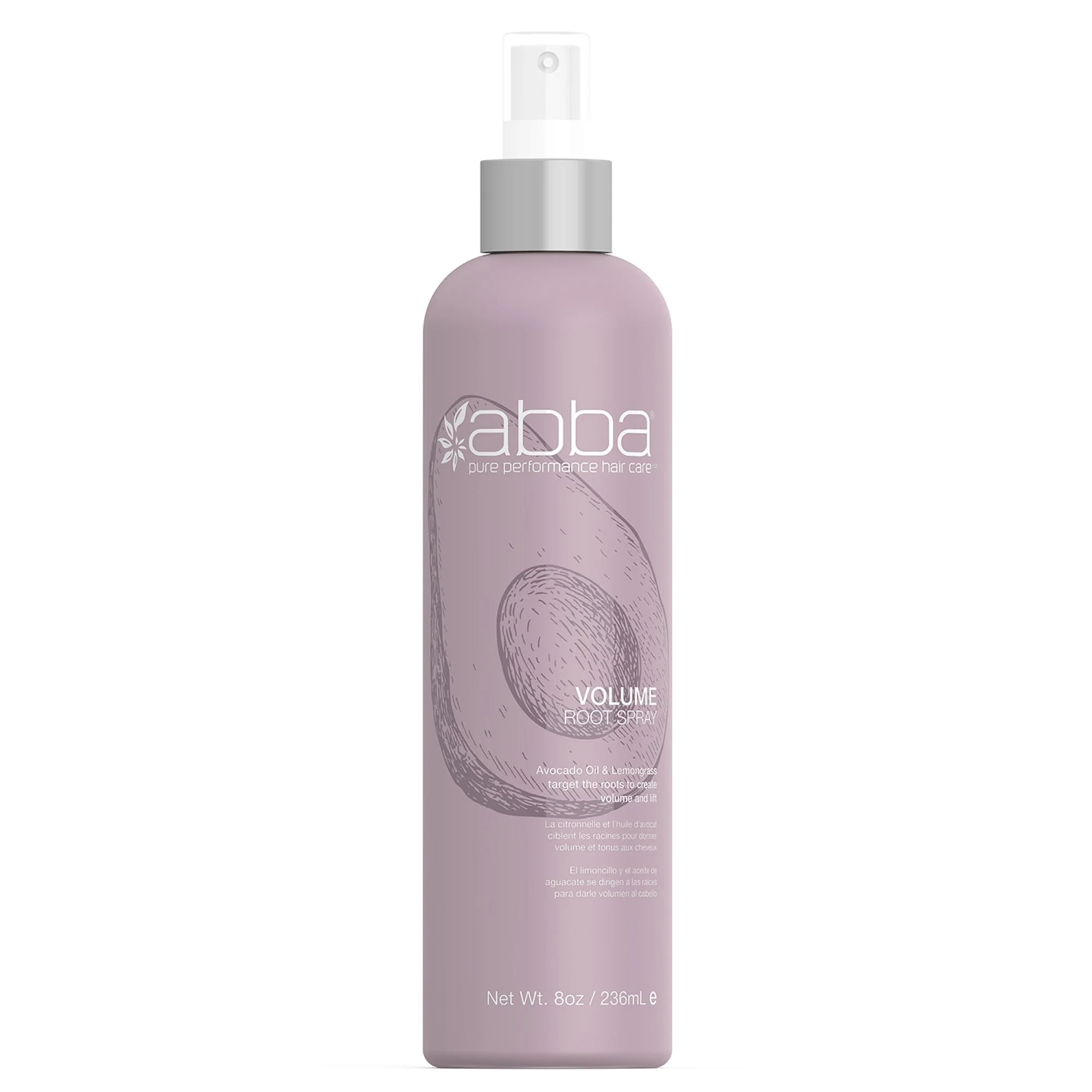 ABBA - Pure Volume Root Spray - Volumizing & Lifting for Fine Hair - Avocado Oil & Lemongrass, 8 fl oz - Image 2