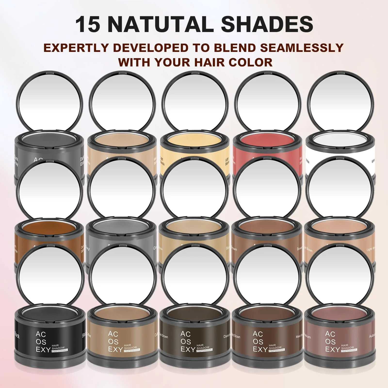 Acosexy Root Touch Up Powder - Instant Gray Hair Coverage for Hairline, Eyebrows, Men's Beard, and Bald Spots - Image 8