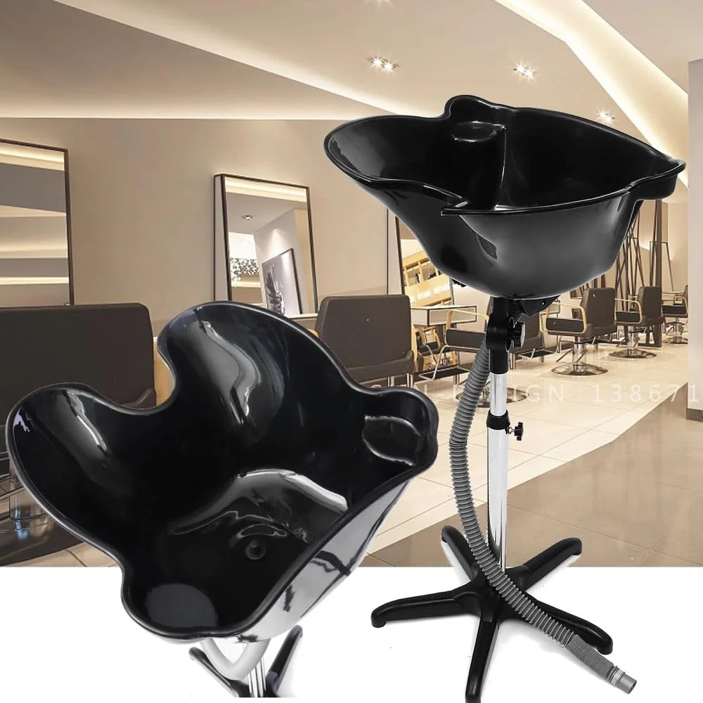 Adjustable Hair Dressing Sink – Portable Shampoo Bowl with Stainless Steel Stand | Black Basin | Height Adjustable 92–130cm | Lightweight Plastic + Metal Wash Station for Salons & Mobile Stylists - Image 5