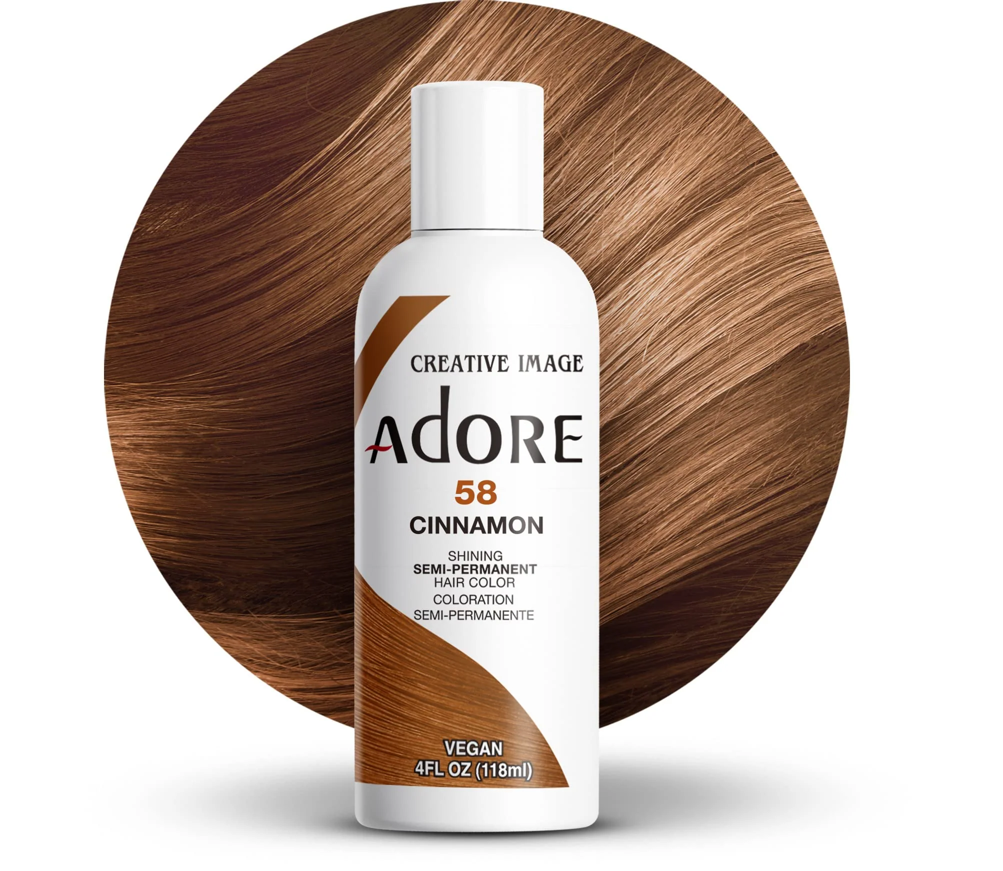Adore Semi Permanent Hair Color - Vegan and Cruelty-Free Hair Dye - 4 Fl Oz - 058 Cinnamon (Pack of 3) - Image 2