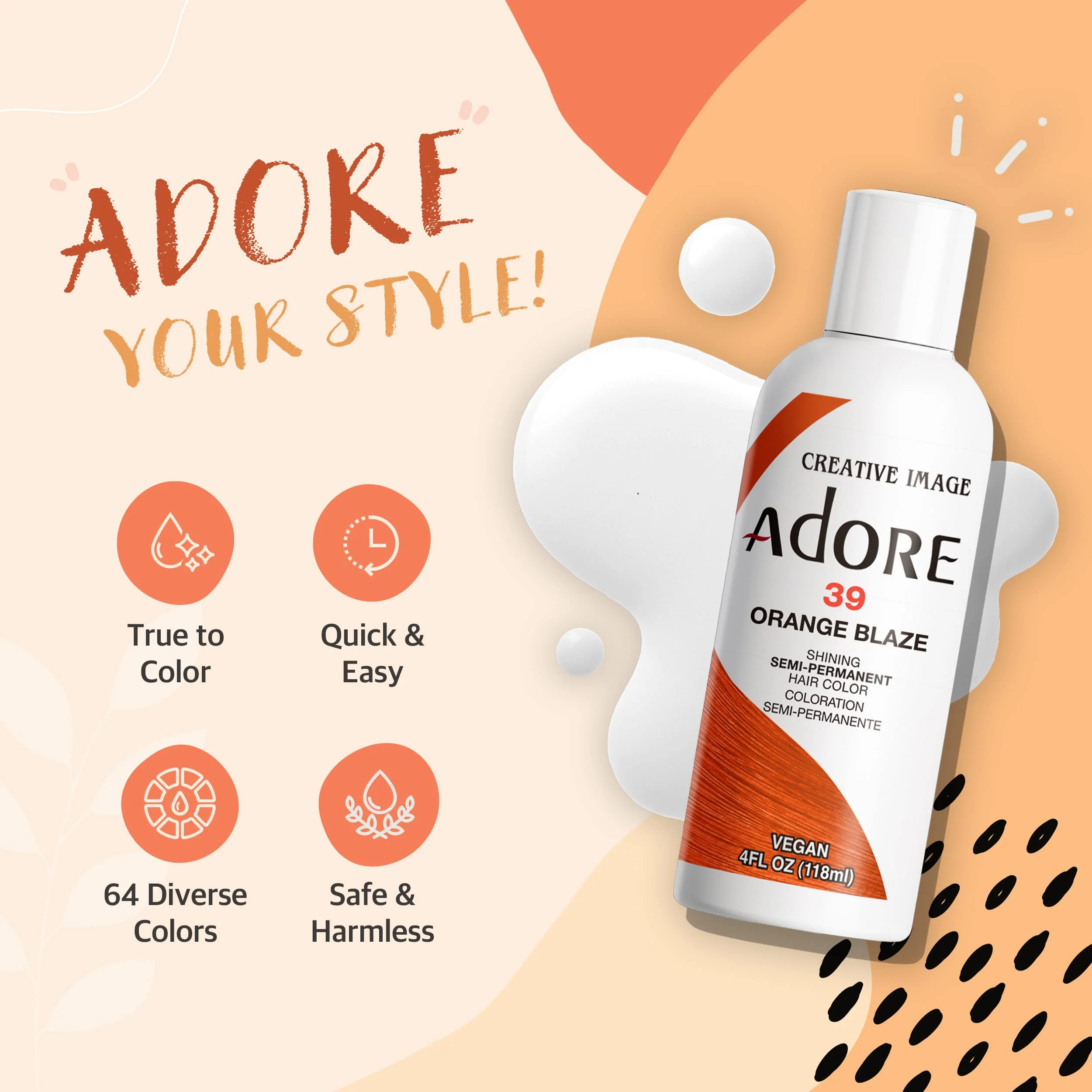 Adore Semi Permanent Hair Color - Vegan and Cruelty-Free Hair Dye - 4 Fl Oz - 164 Electric Lime (Pack of 3) - Image 5