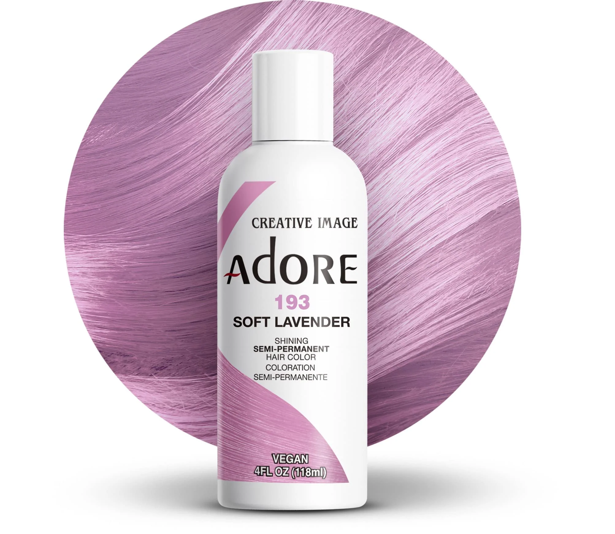 Adore Semi Permanent Hair Color - Vegan and Cruelty-Free Hair Dye - 4 Fl Oz - 193 Soft Lavender (Pack of 3) - Image 2