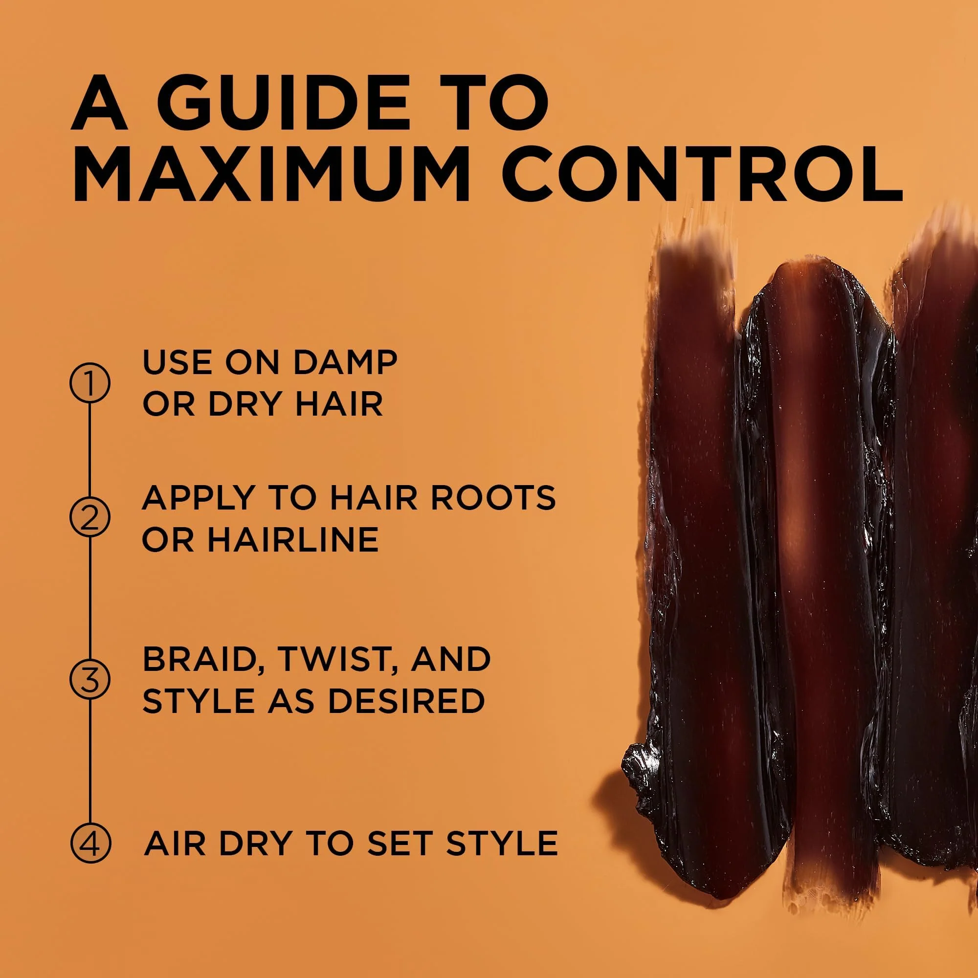 African Pride Black Castor Miracle Extra Hold Braid, Loc, Twist Gel - Extreme Hold Braiding Hair Gel, Edge Control & Tames Frizz, No Flake | Natural Ingredients, Coconut Oil | 8oz - Image 5