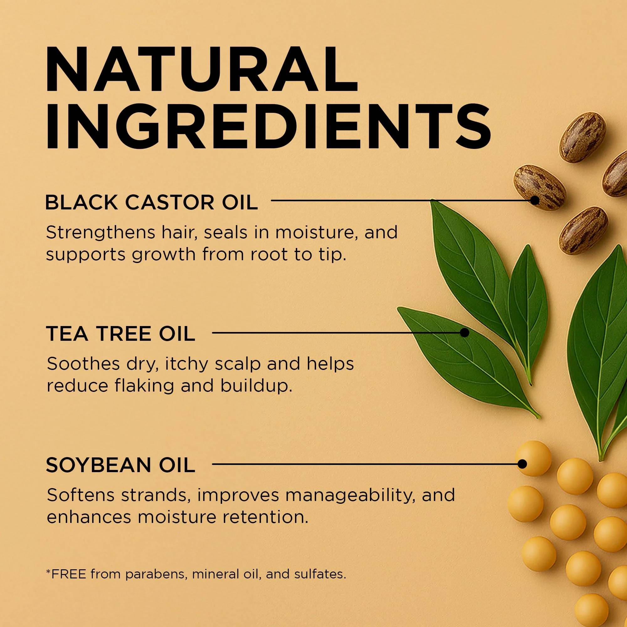African Pride Black Castor Miracle Hair & Scalp Sealing Oil – Hair Oil with Black Castor, Tea Tree & Soybean Oil for Moisture Lock, Scalp Relief & Growth Support | 6oz (Pack of 3) - Image 4