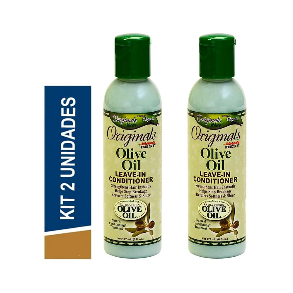 Africas Best Conditioner Originals Olive Oil Leave-In 6 Ounce (177ml) (2 Pack) - Image 2