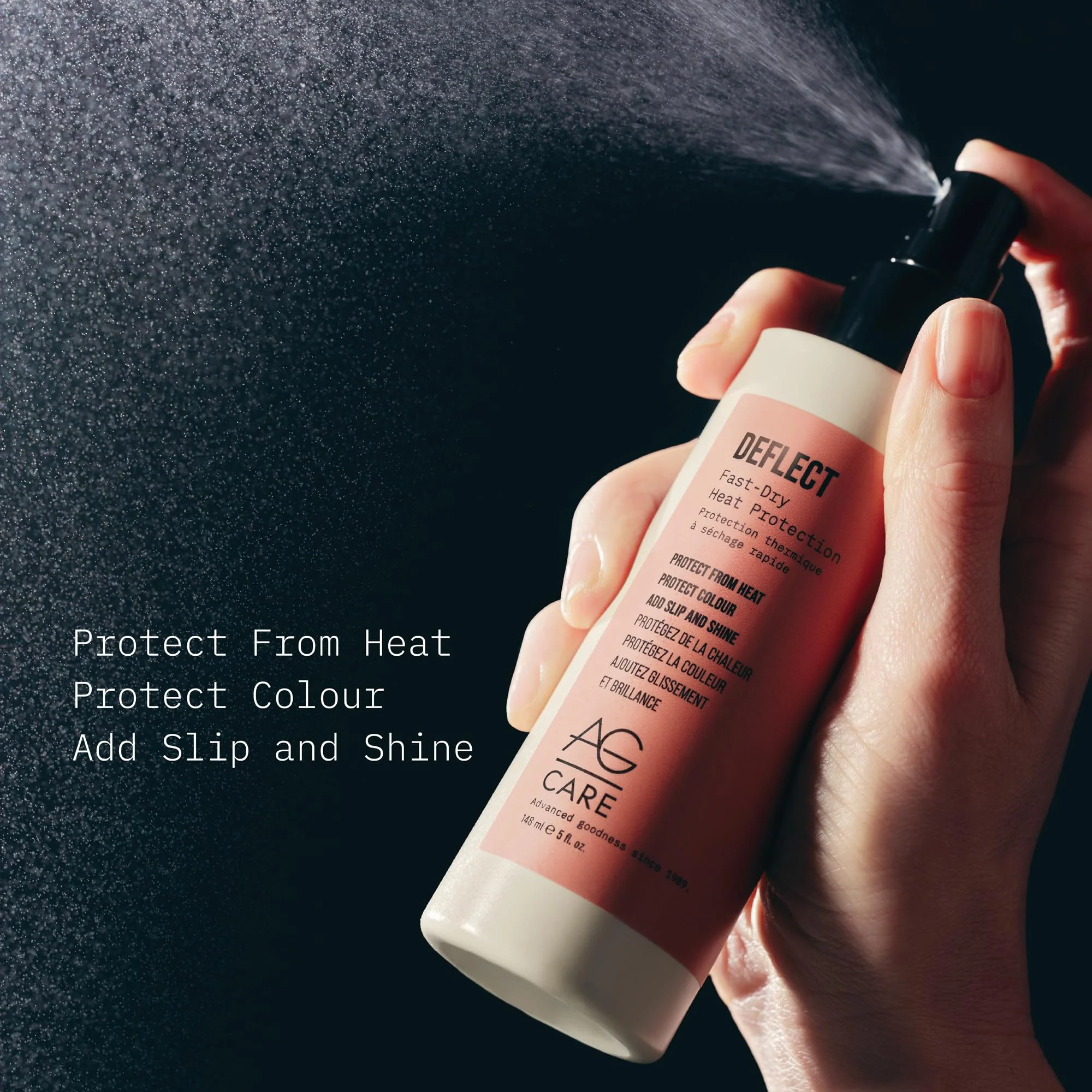 AG Care Deflect Fast-Dry Heat Protection, Ultra-Light Thermal Protection Spray - Smooth and Shine, 5 Fl Oz - Image 2