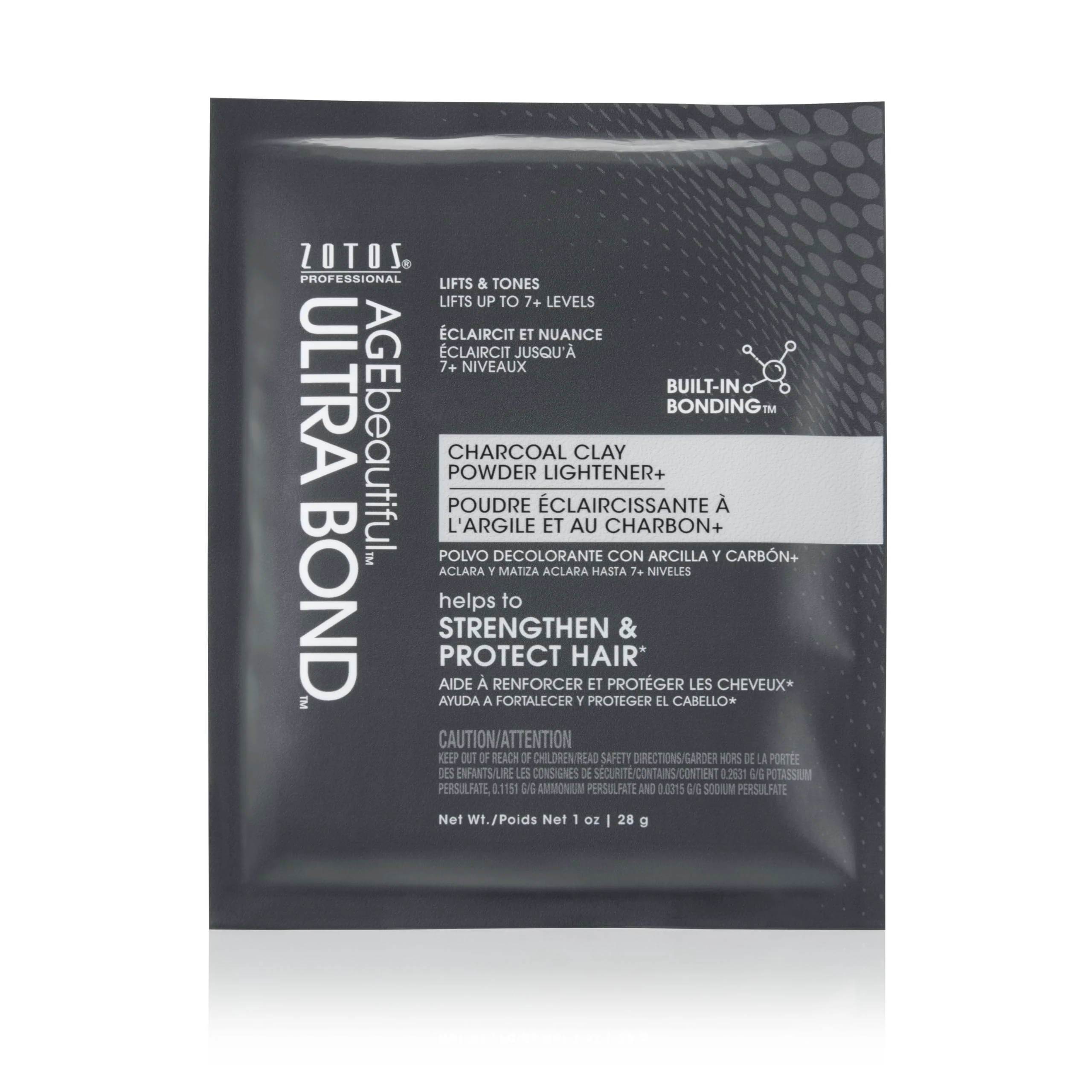AGE beautiful Charcoal Clay Powder Hair Lightener with Ultra Bond Building | Strengthens, Protects & Nourishes | Lifts up to 7+ Levels | Lightens & Tones in One-Step | 1 Oz