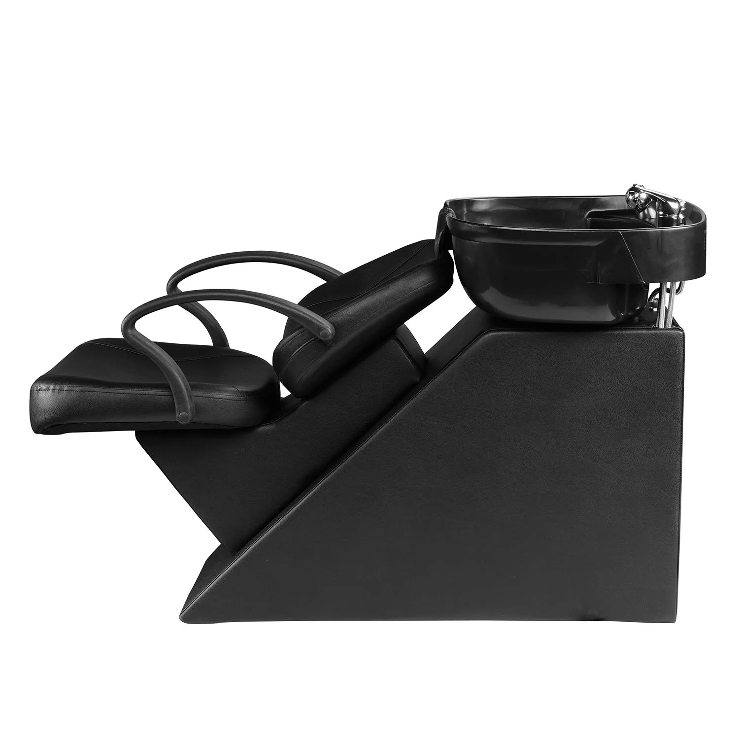 Ainfox Shampoo Barber Backwash Chair, ABS Plastic Shampoo Bowl Sink Chair for Spa Beauty Salon (Black) - Image 6