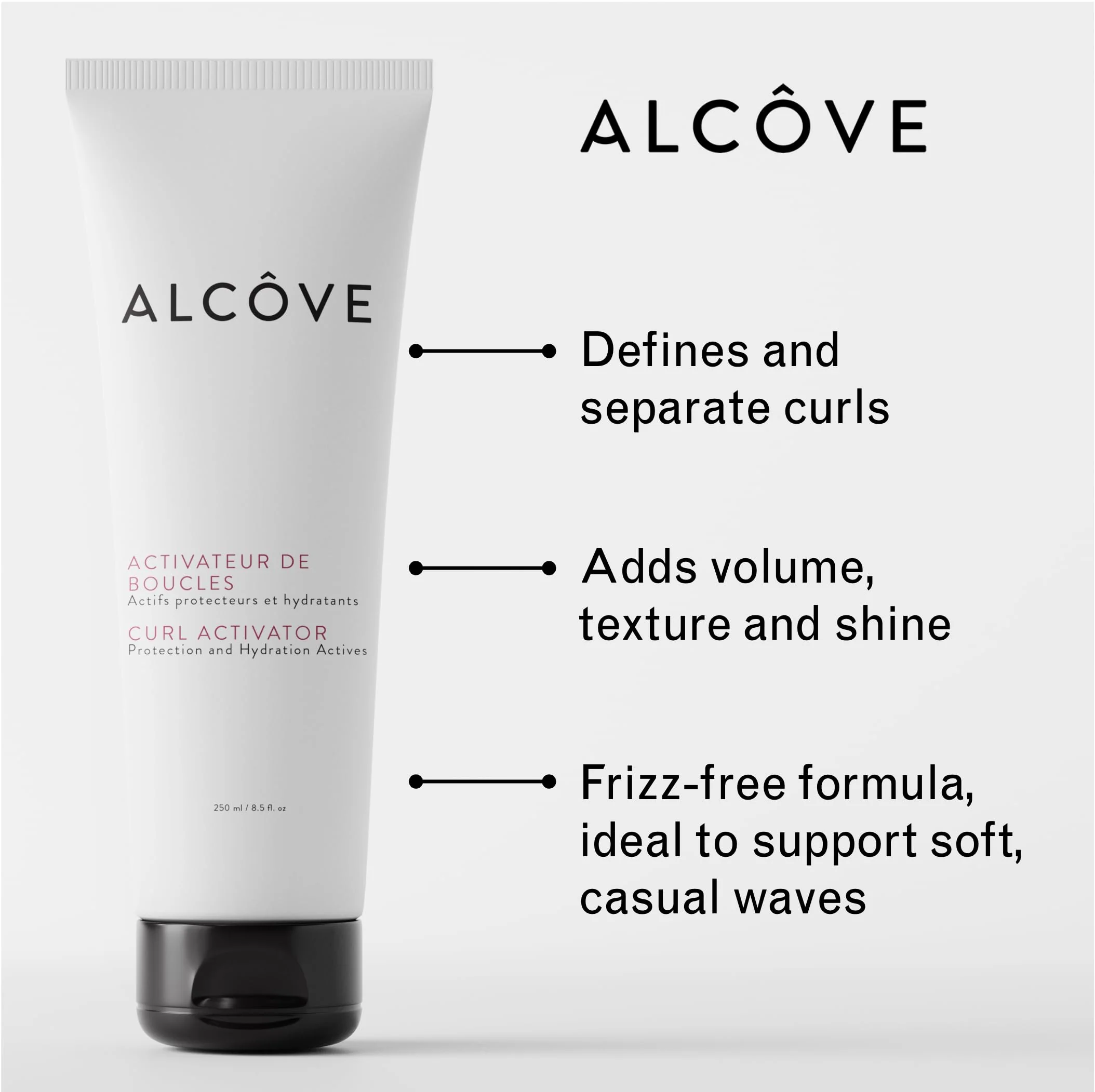 Alcôve - Curl Activator for Curly Hair - Argan Oil, Pomegranate Seed & Mango Extract - Defining Cream for Wavy Hair - Anti Frizz - Moisturizing - Effective in High Humidity - 8.5oz - Image 3