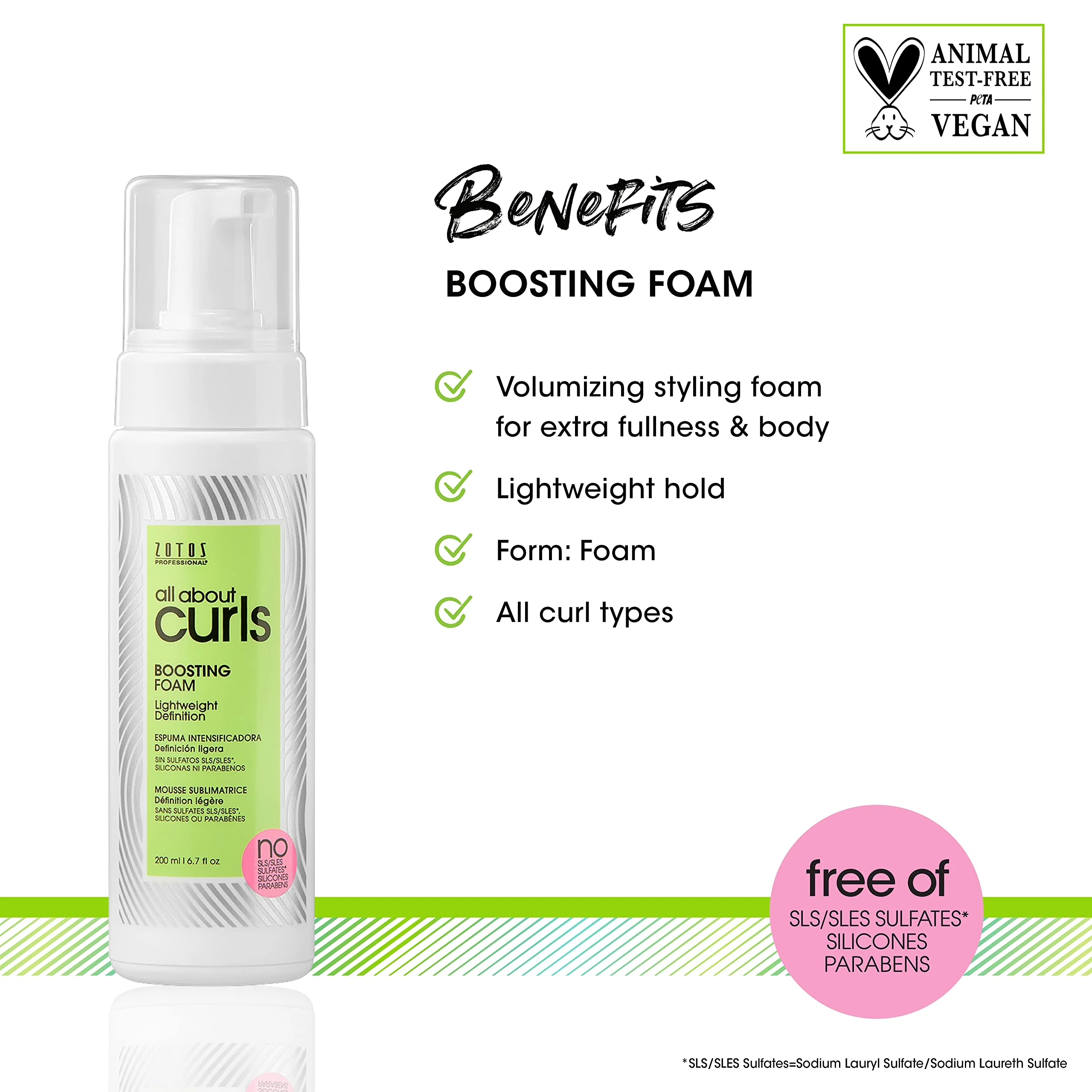 All About Curls Boosting Foam | Lightweight Definition Hold | Curly Hair Products | Volumizing Extra Fullness & Body | All Curly Hair Types | Vegan & Cruelty Free | Sulfate Free | 6.7 Fl Oz - Image 4