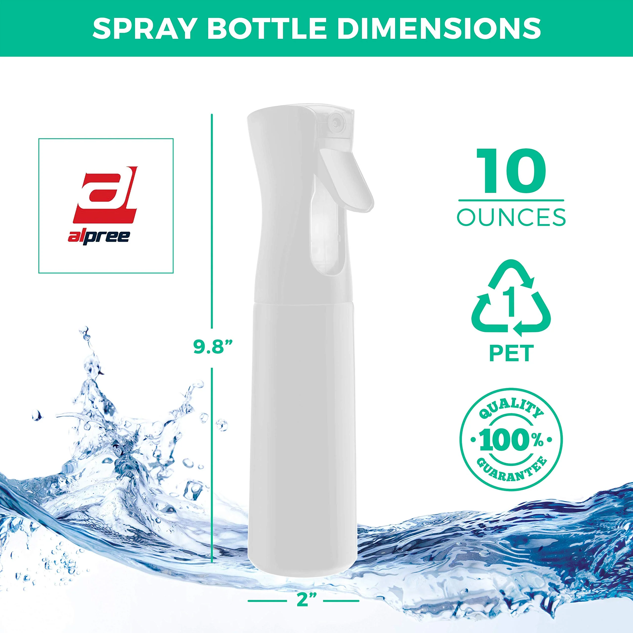 Alpree Hair Spray Bottle Continuous Water Mister Bottle Empty Ultra Fine for Hair Styling, Pets, Plants, Cleaning, Misting & Skin Care, Salons, for Taming Hair in Morning, Curly Hair, Essential Oil - Image 6