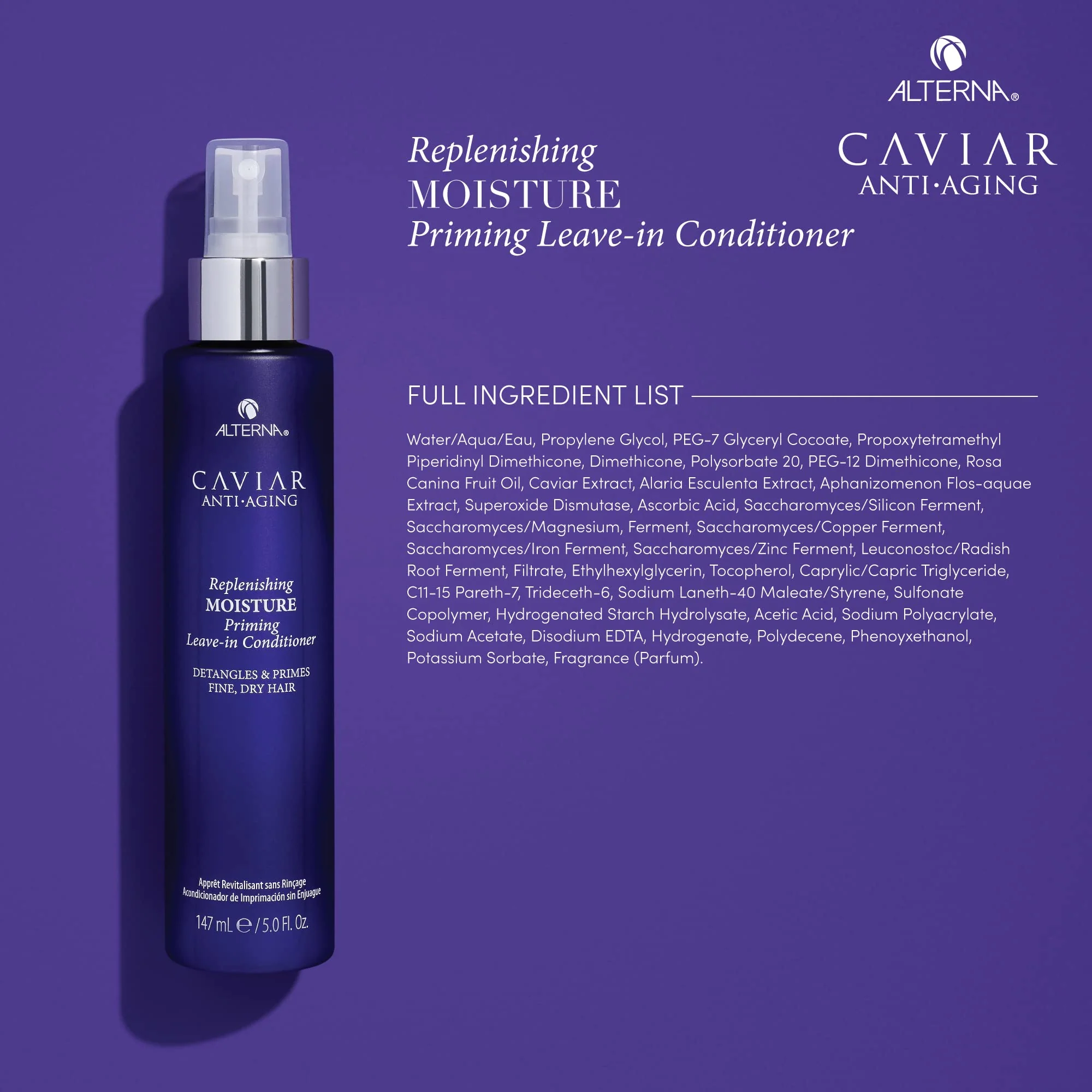 Alterna Caviar Anti-Aging Priming Leave-In Conditioner, 5 Ounce | Detangles & Primes Fine, Dry Hair | Sulfate Free - Image 4
