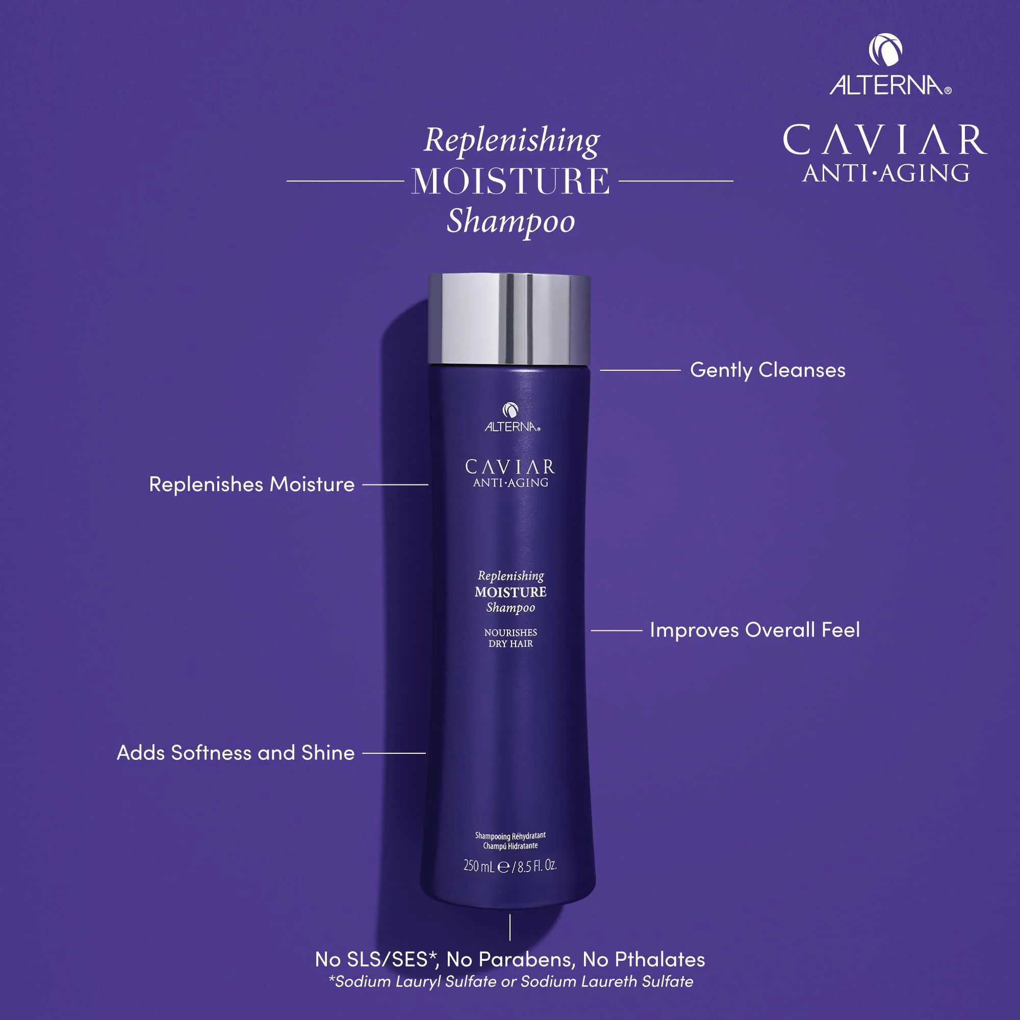 ALTERNA CAVIAR Anti Aging Replenishing Moisture Shampoo, 33.8 Ounce (Packaging May Vary) - Image 2