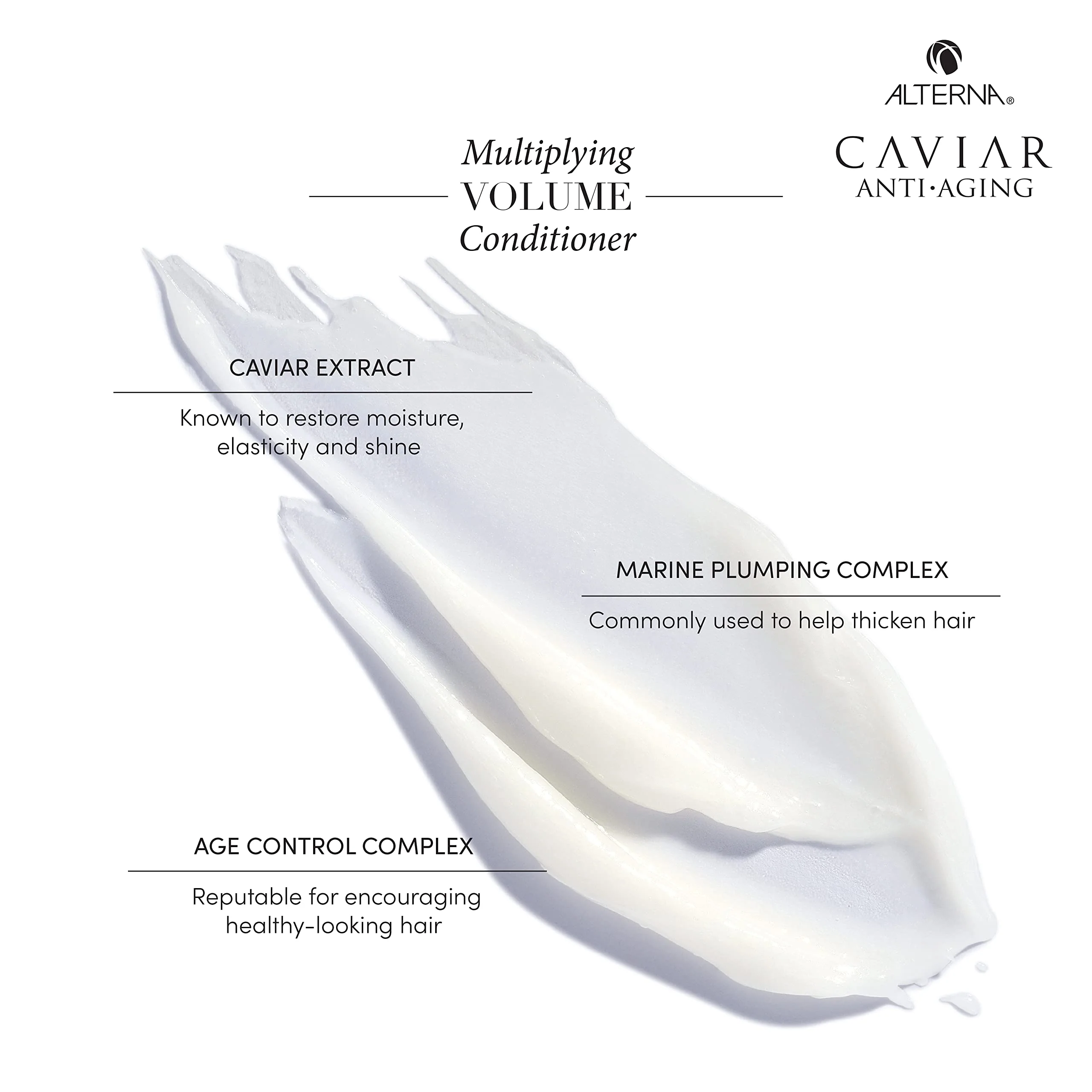 Alterna Haircare CAVIAR Anti-Aging Multiplying Volume Conditioner Travel Size 1.35 Fl Oz | For Fine, Limp or Thin Hair | Create Instant Volume and Thickness | Sulfate Free - Image 4