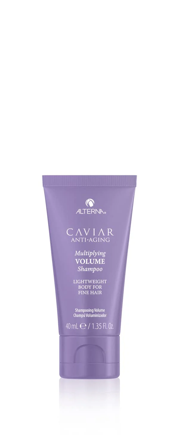 Alterna Haircare CAVIAR Anti-Aging Multiplying Volume Shampoo Travel Size 1.35 Fl Oz | For Fine, Limp or Thin Hair | Create Instant Volume and Thickness | Sulfate Free