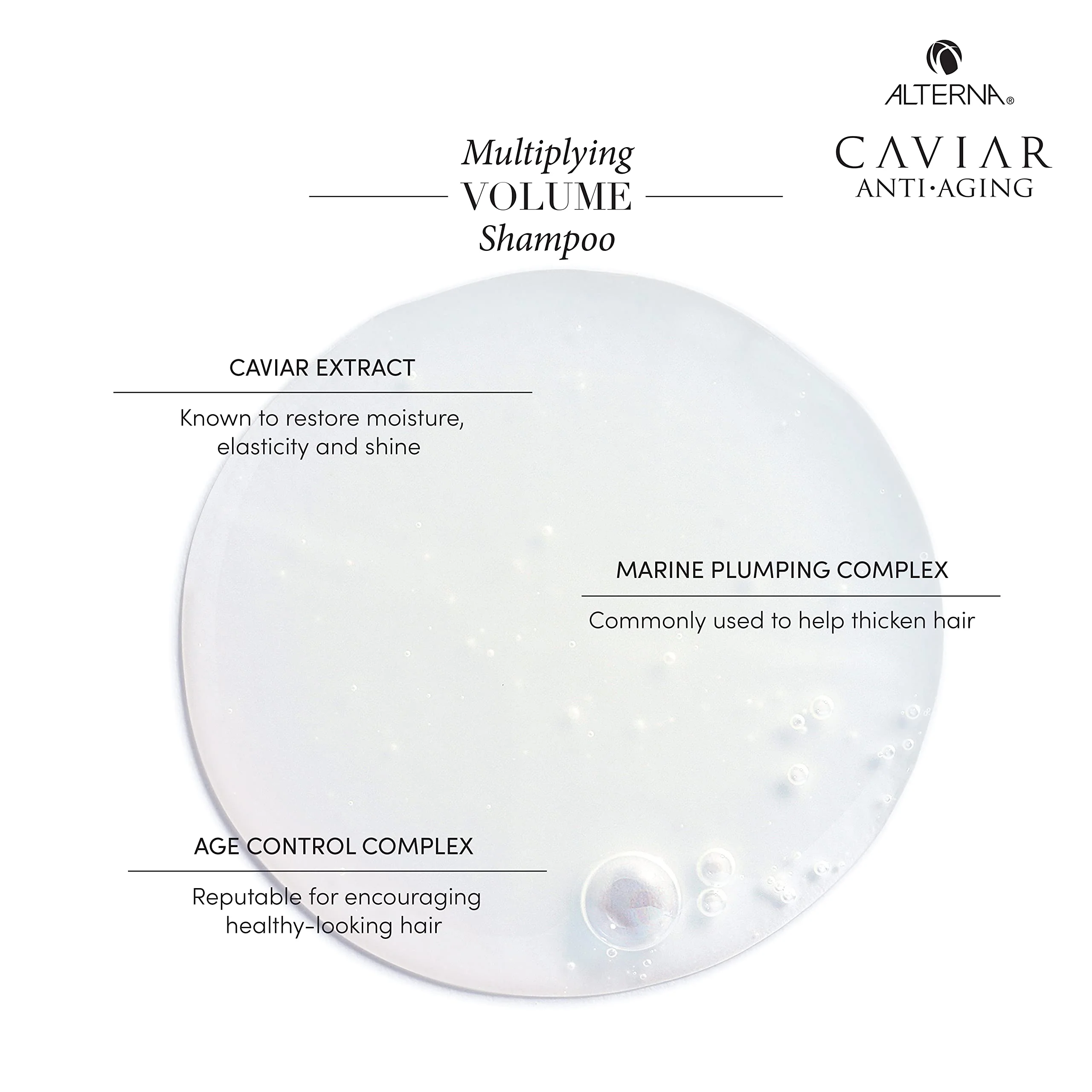 Alterna Haircare CAVIAR Anti-Aging Multiplying Volume Shampoo Travel Size 1.35 Fl Oz | For Fine, Limp or Thin Hair | Create Instant Volume and Thickness | Sulfate Free - Image 4