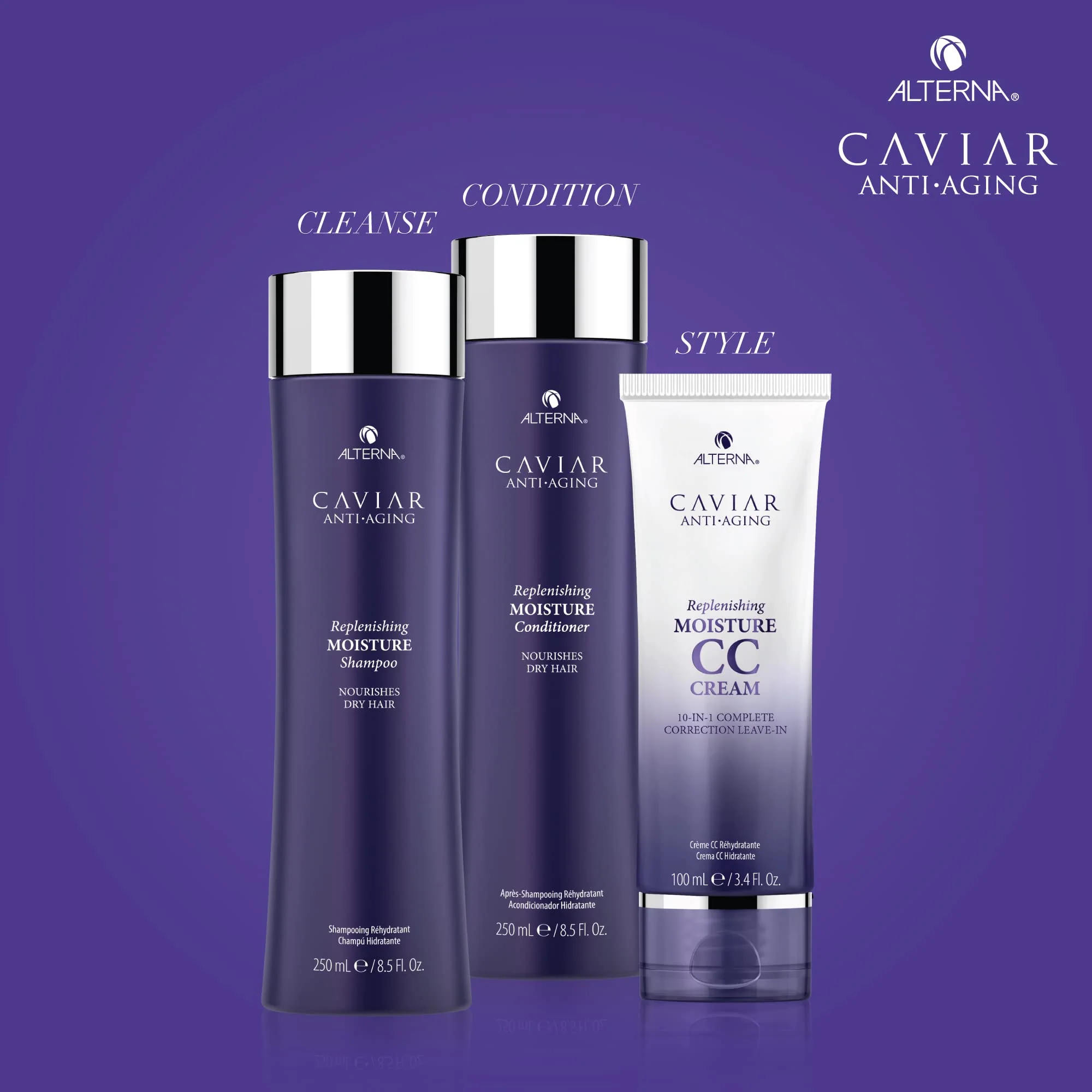 Alterna Haircare CAVIAR Anti Aging Replenishing Moisture Shampoo, 8.5 Fl Oz (Pack of 1) - Image 3