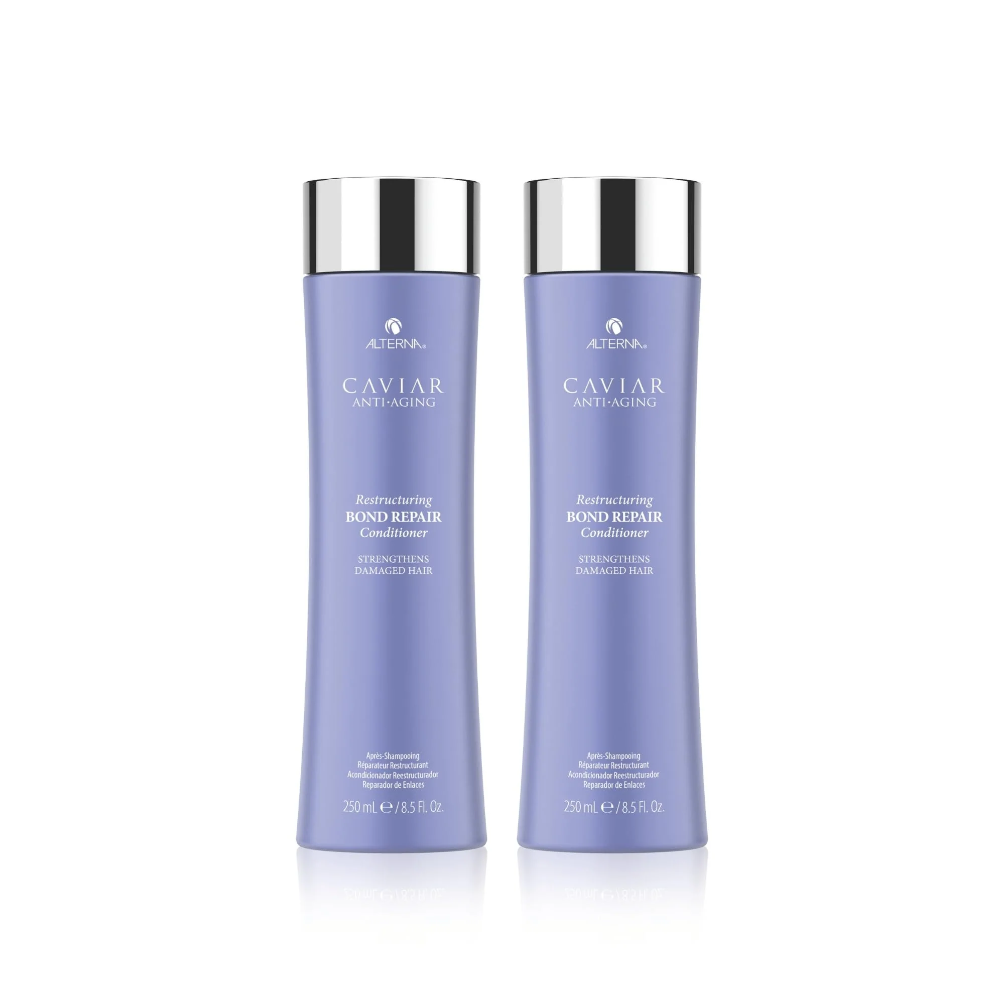 Alterna Haircare CAVIAR Anti-Aging Restructuring Bond Repair Conditioner, 8.5 Fl Oz | For Brittle, Damaged and Split Ends | Repairs, Strengthens and Protects Damaged Hair | Sulfate Free (2 Pack)