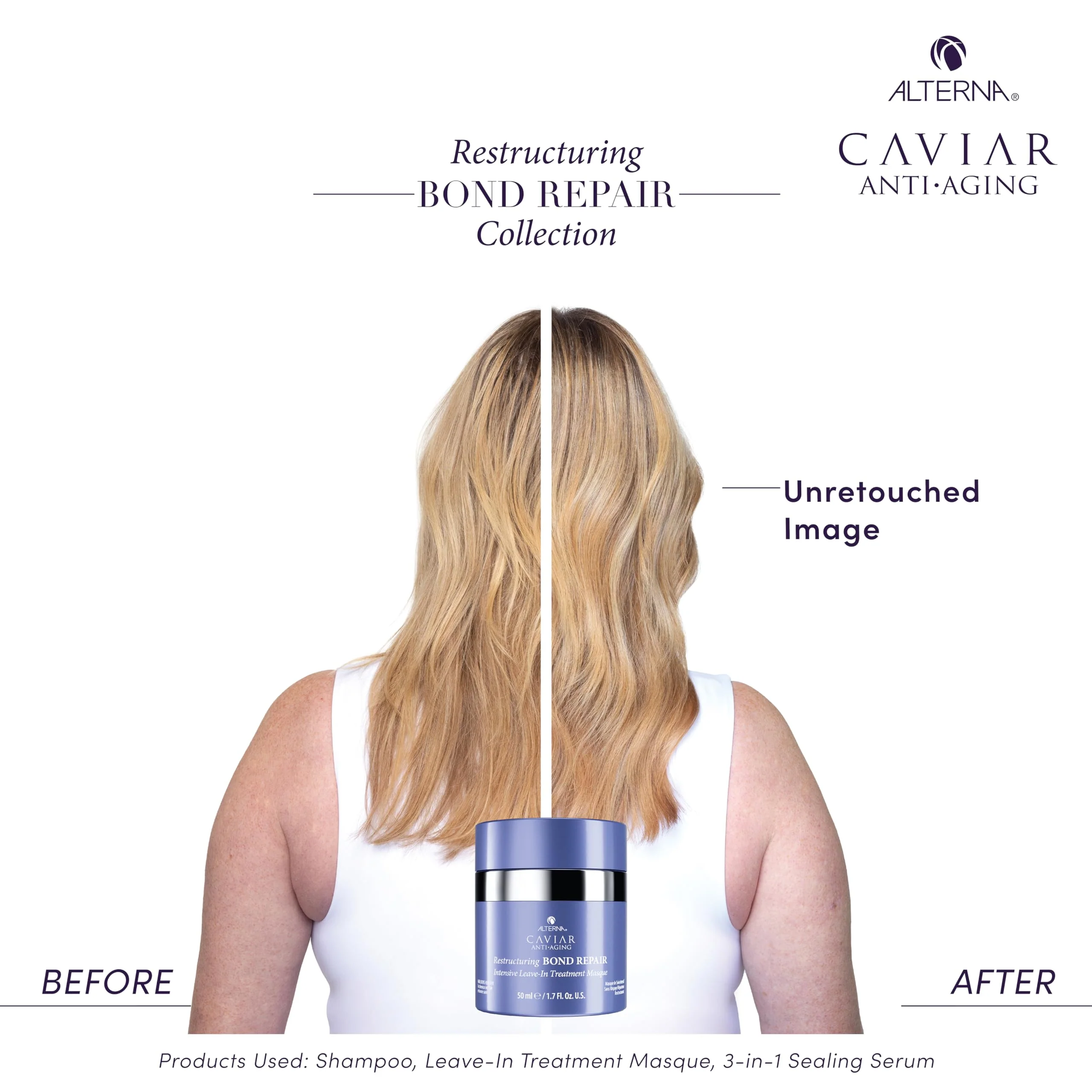 Alterna Haircare CAVIAR Anti-Aging Restructuring Bond Repair Intensive Leave-In Treatment Masque 1.7oz | Repairs, Strengthens and Protects Damaged Hair - Image 7