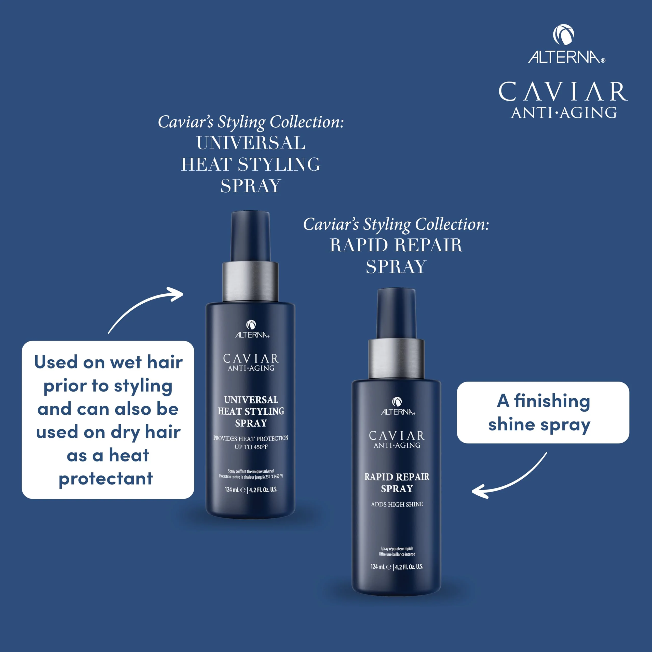 Alterna Haircare CAVIAR Anti-Aging Universal Heat Styling Spray 4.2 Fl Oz | Heat Protectant for Wet or Dry Hair | Detangles, Smooths, and Softens | Eliminates Frizz, Resists Humidity | All Hair Types - Image 7