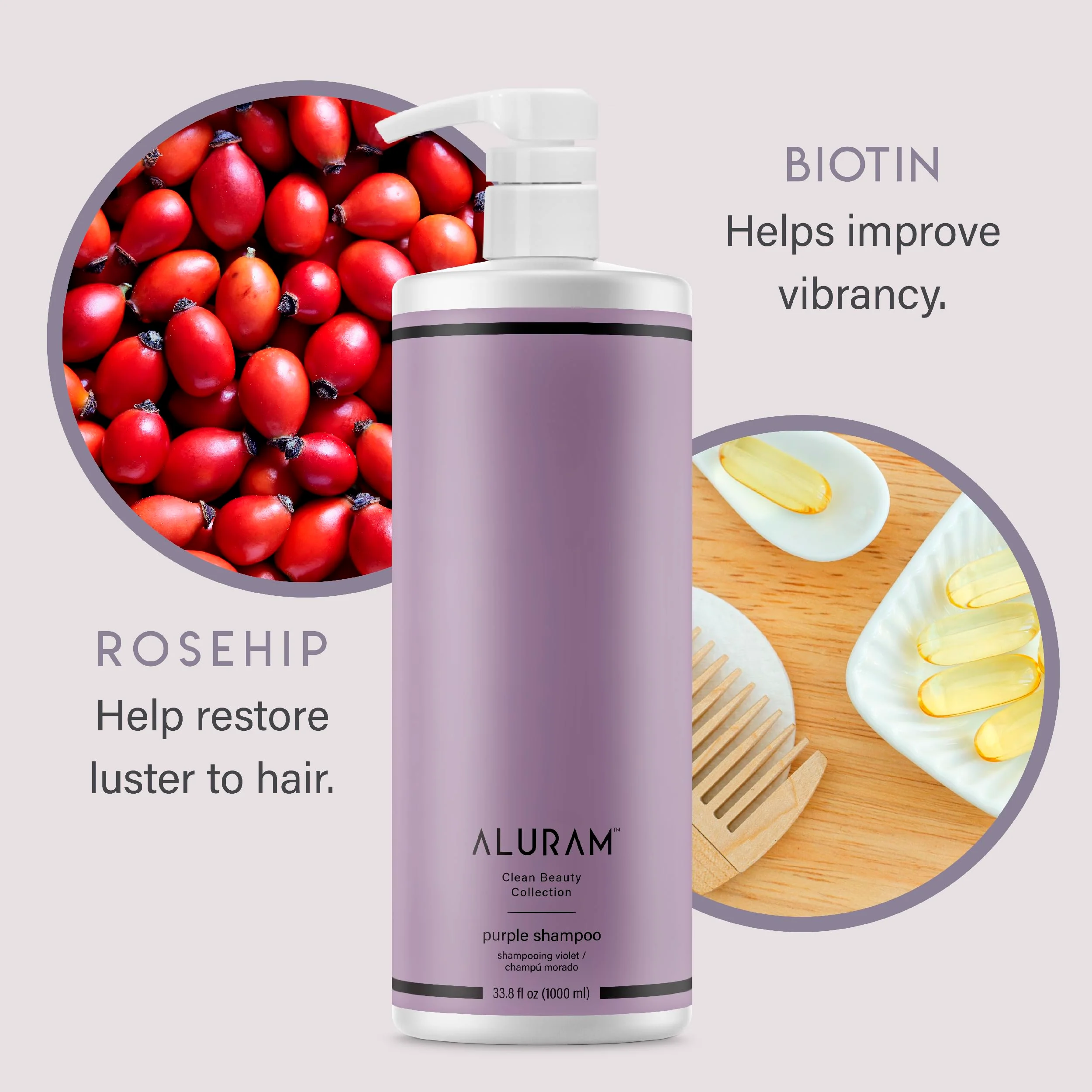 ALURAM Coconut Water Purple Shampoo for Women, Boosts Brightness, Banishes Brass, for All Hair Types, 33.8 Fl Oz - Image 5