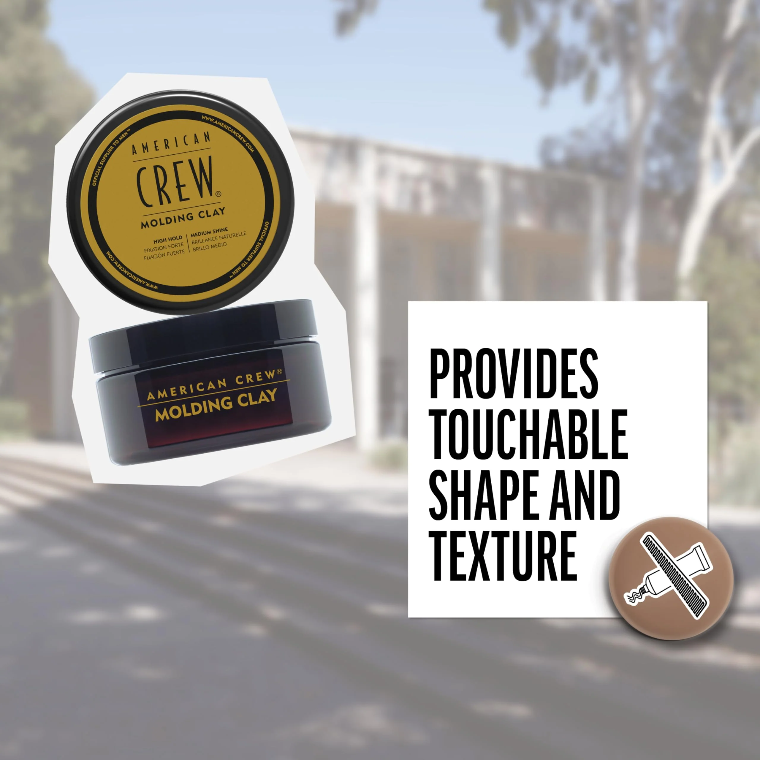 American Crew Men's Hair Molding Clay, Like Styling Gel with Strong Hold & Medium Shine, 3 oz - Image 5