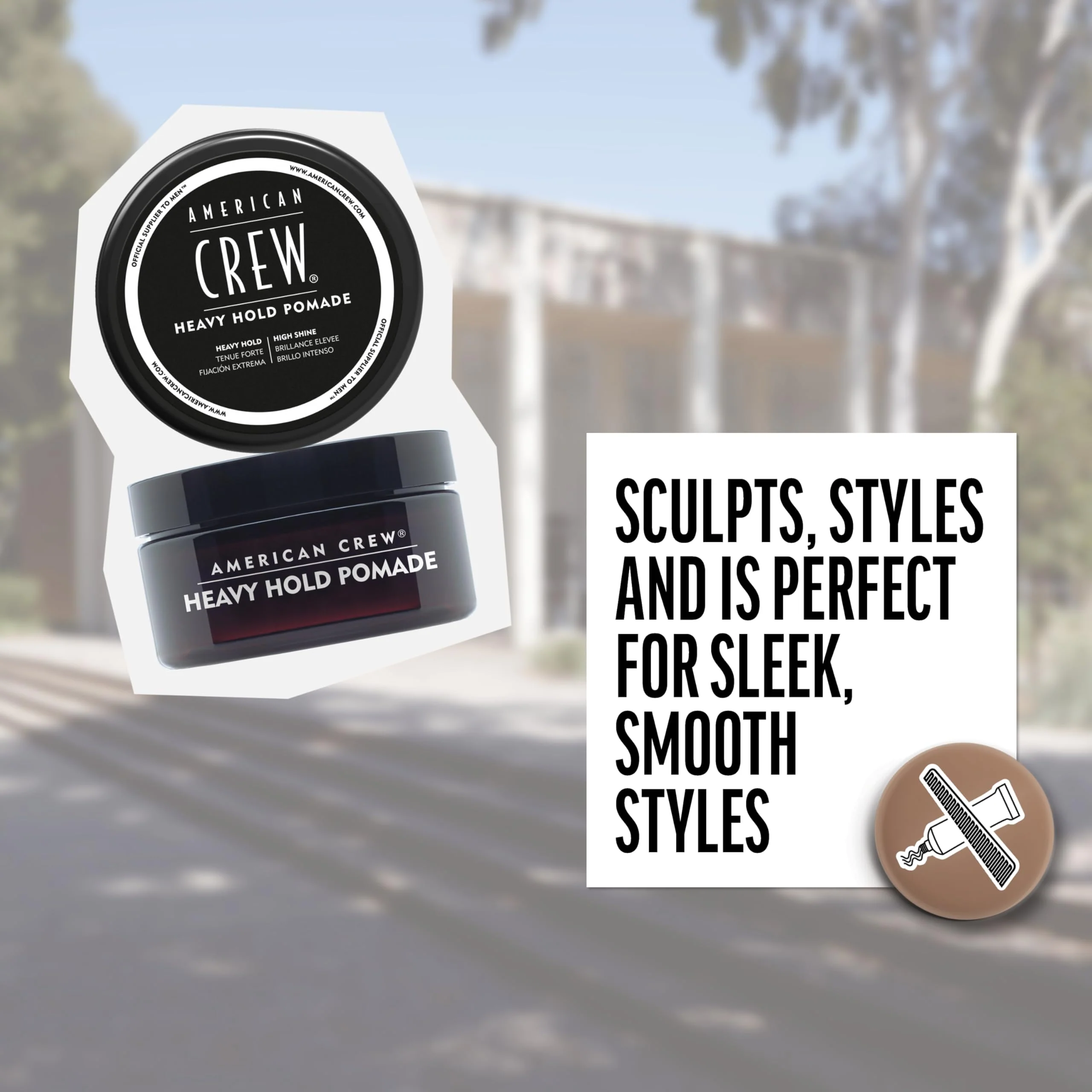 American Crew Men's Hair Pomade, Like Styling Gel with Heavy Hold & High Shine, 3 oz - Image 5